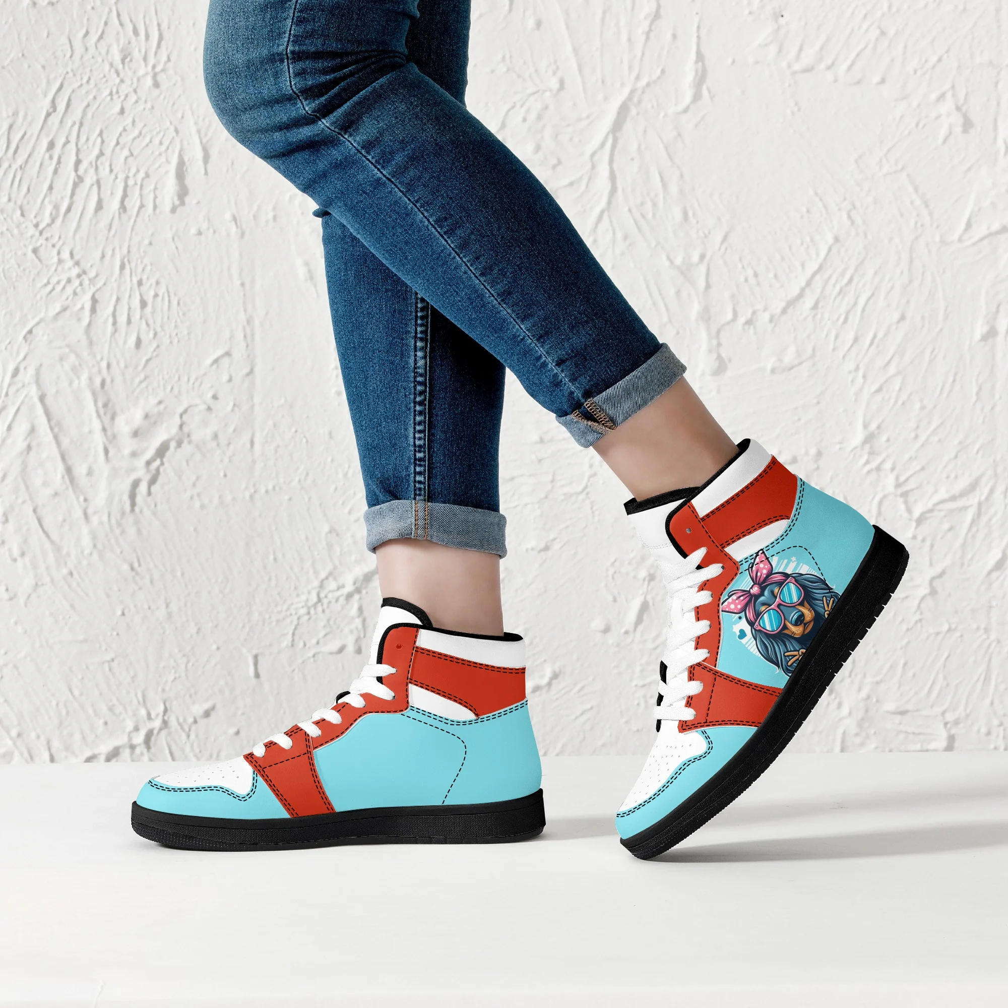 Badger - High Top Leather Sneakers - Image 9