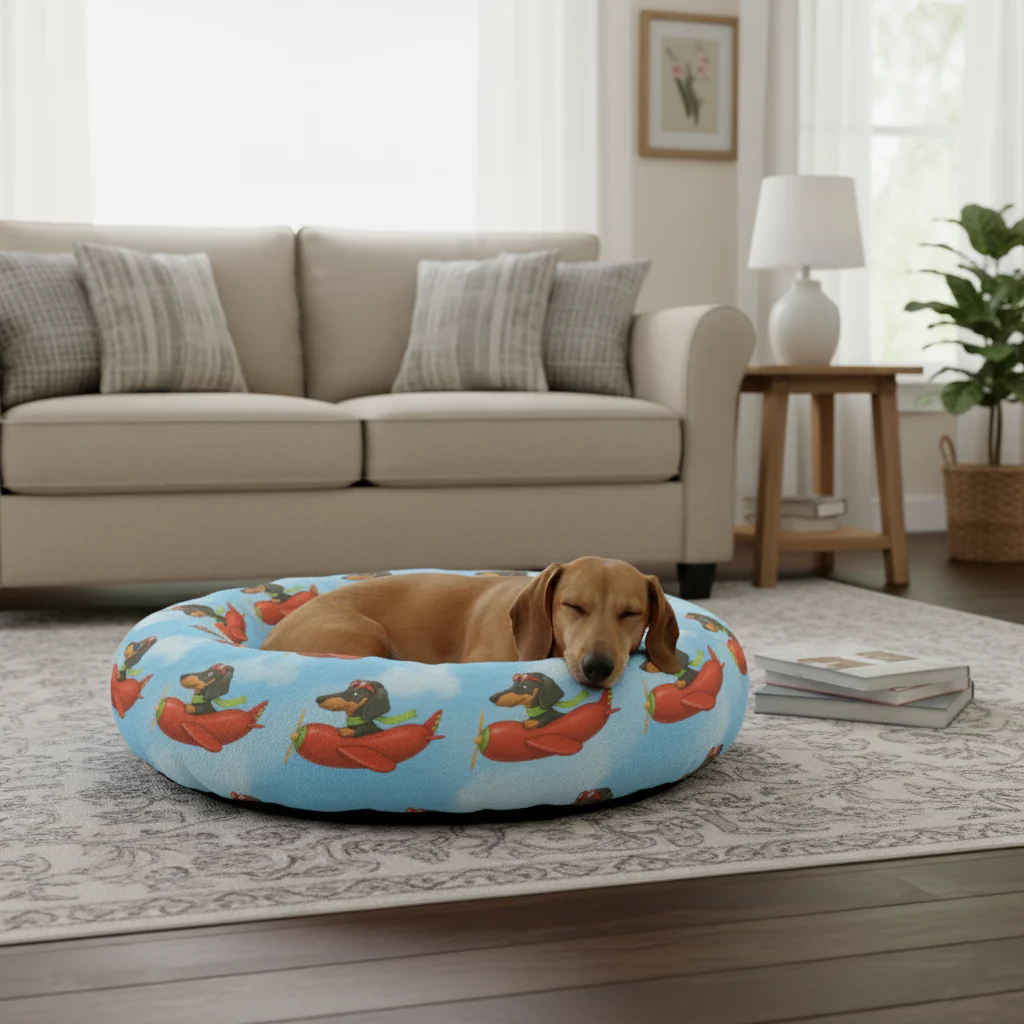 Greta - Cloud-Comfort Dachshund Bed | Anti-Anxiety Donut Bed for Dachshunds - Image 8
