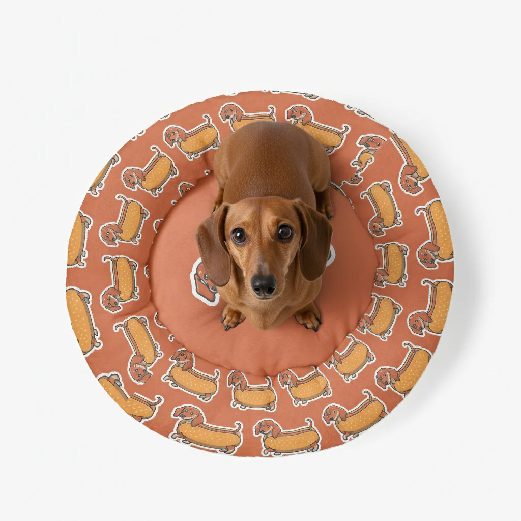 Molly - Cloud-Comfort Large Dachshund Bed | Anti-Anxiety Donut Bed for Dachshunds