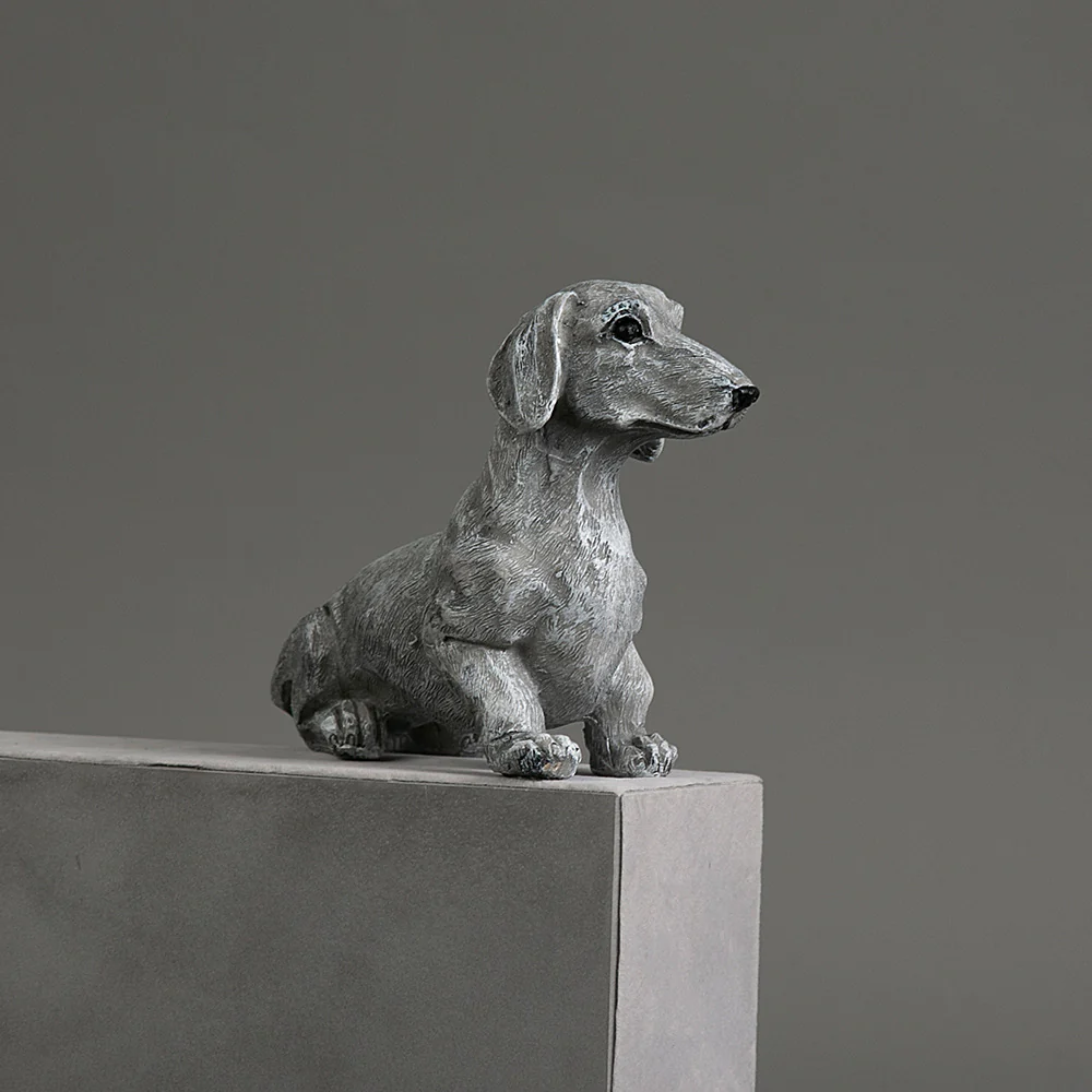 SculptedDoxie Charming Dachshund Statues Creative Garden Decor - Image 5