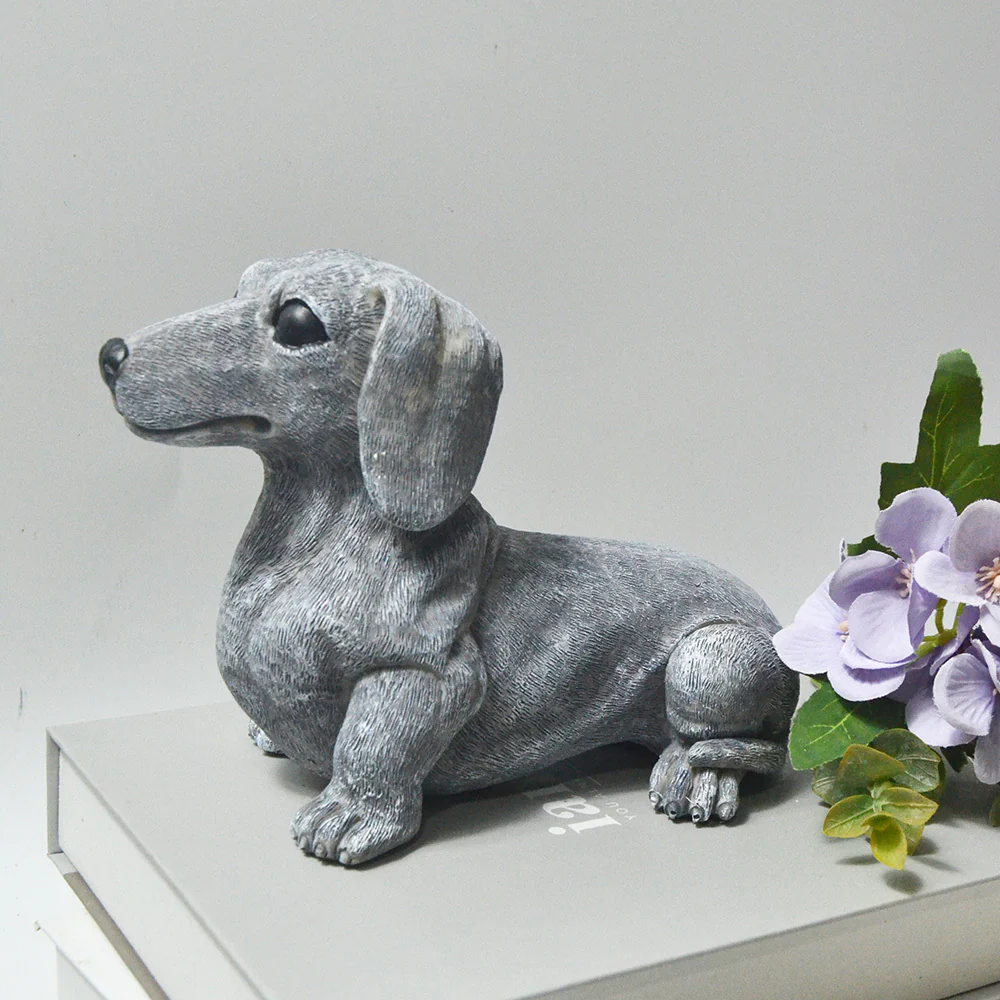 SculptedDoxie Charming Dachshund Statues Creative Garden Decor - Image 7