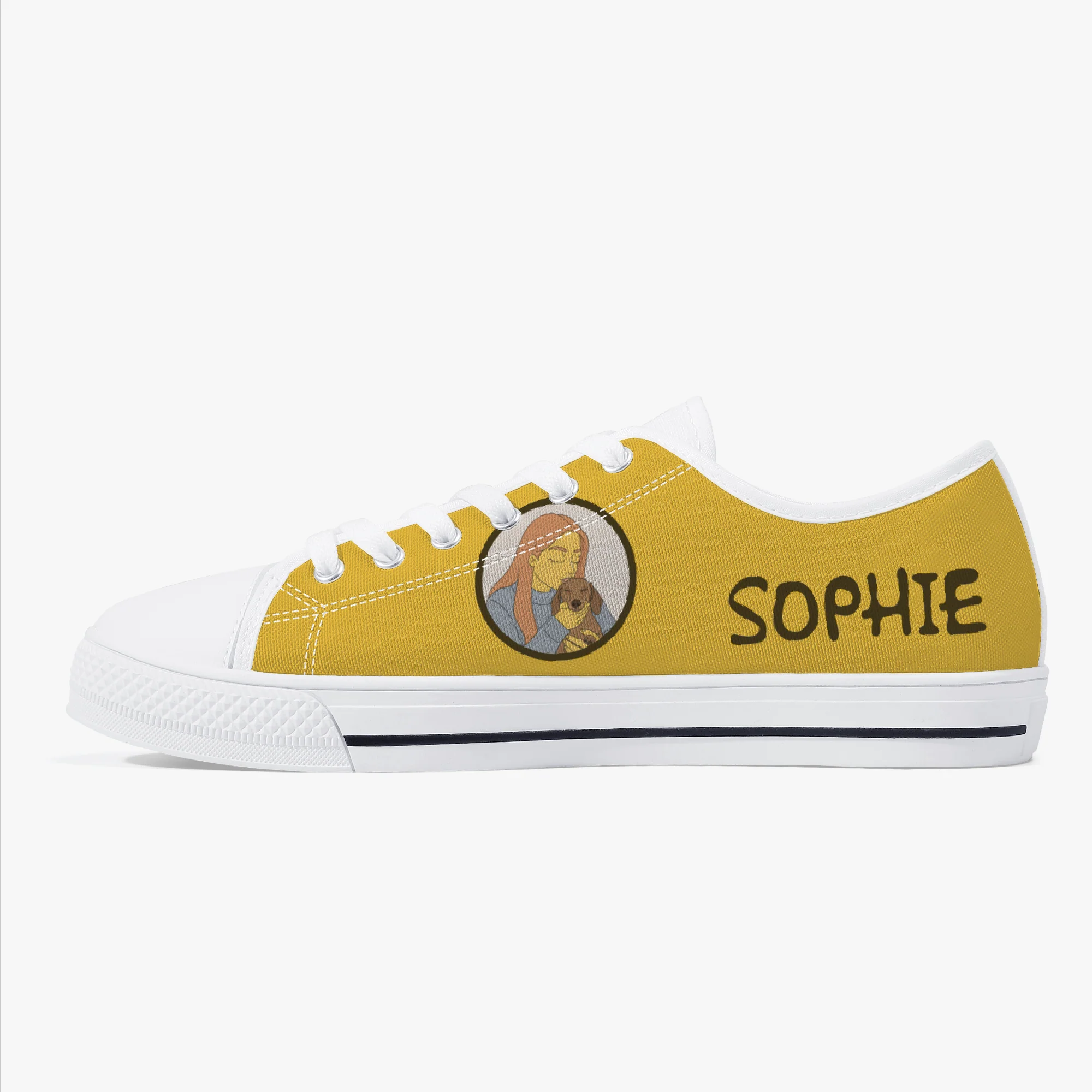 Cannoli - Personalized Classic Low-Top Canvas Shoes - Image 2