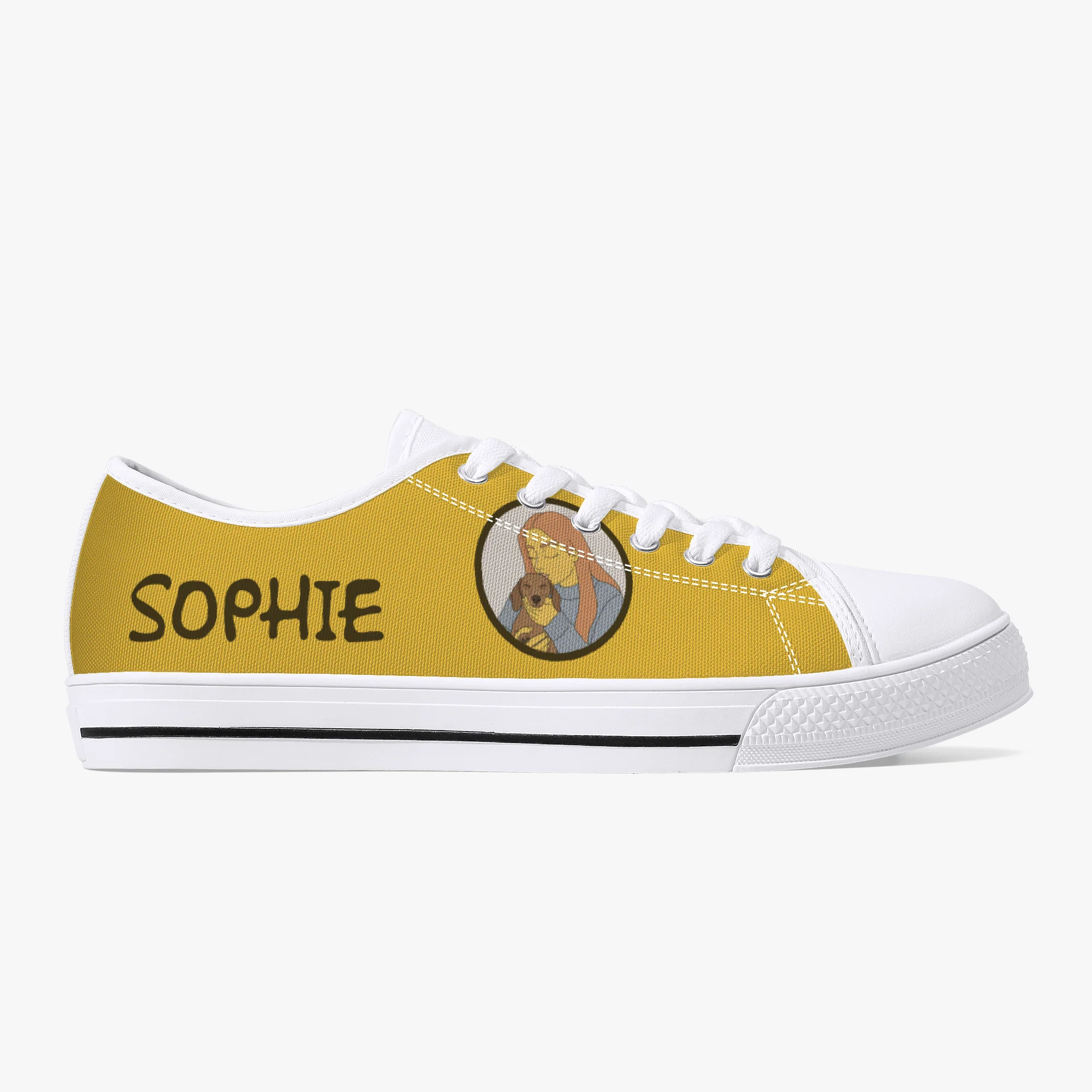 Cannoli - Personalized Classic Low-Top Canvas Shoes - Image 7