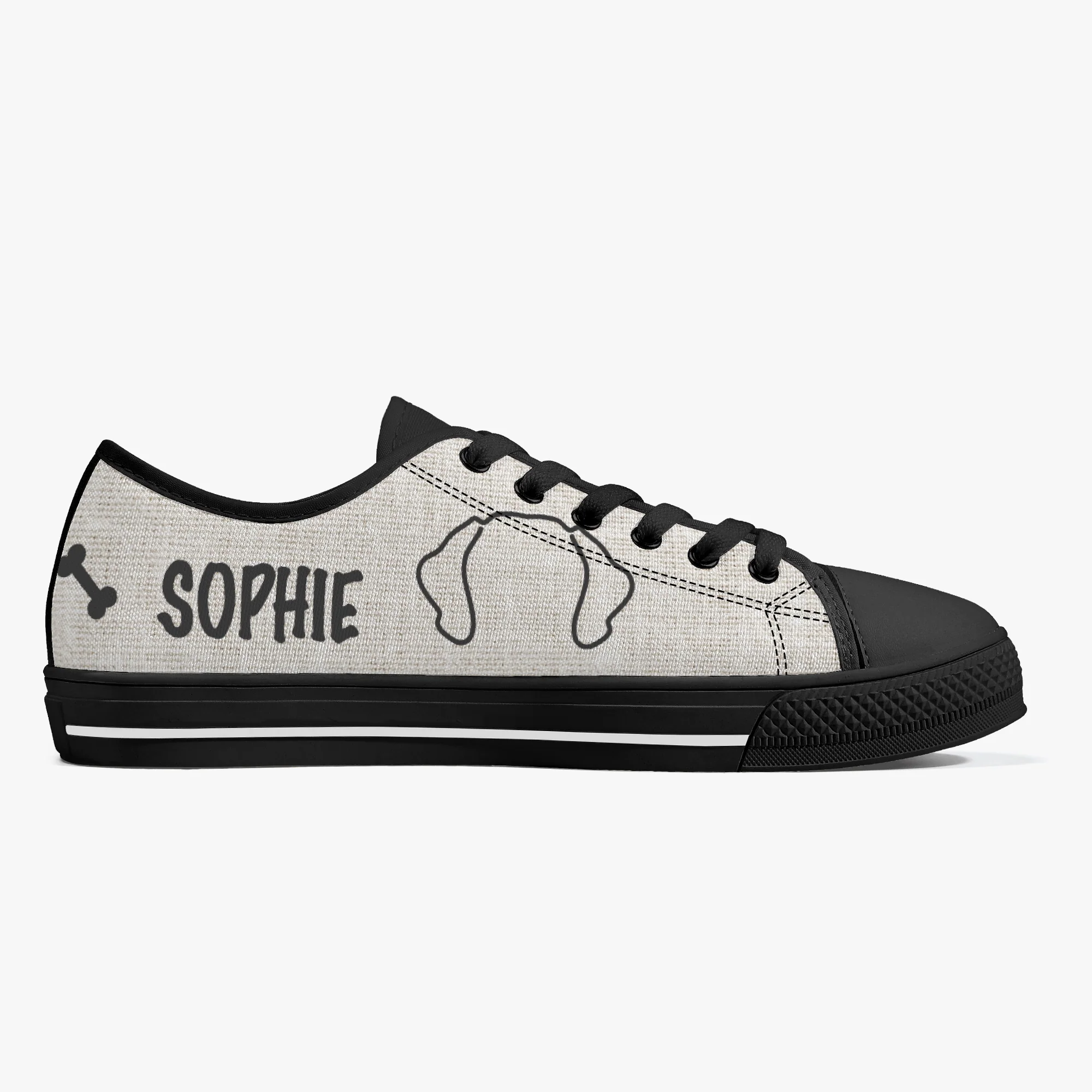 Cheese - Personalized Classic Low-Top Canvas Shoes - Image 2