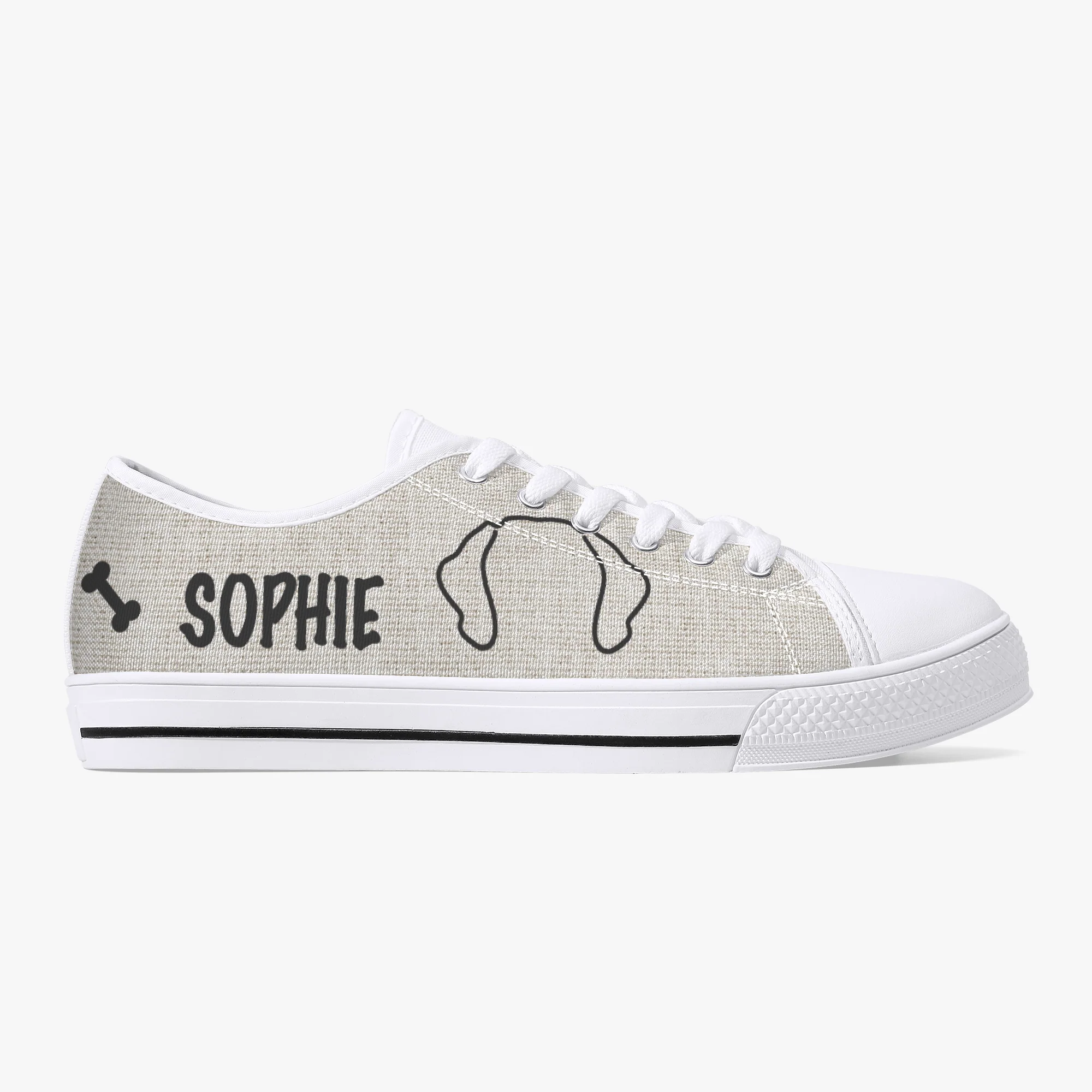 Cheese - Personalized Classic Low-Top Canvas Shoes - Image 3
