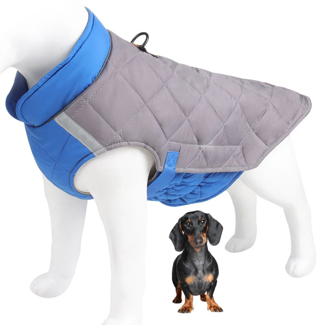 Colorblock Dachshund Jacket Adjustable Reflective Snowsuit - Image 3