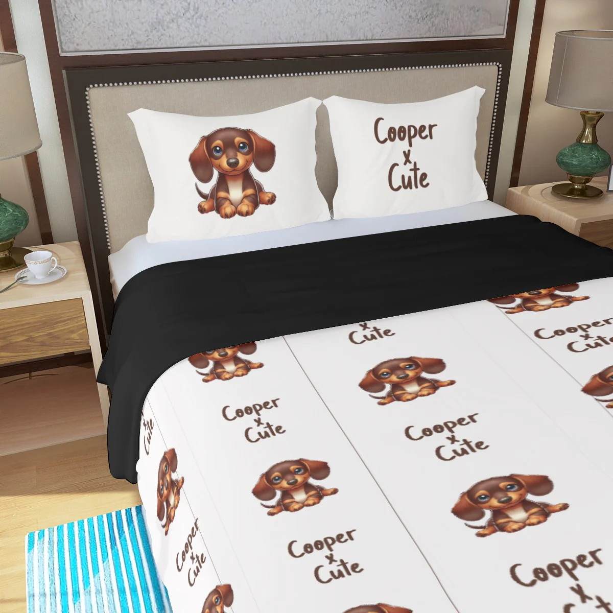 Custom Bedding Set with Dachshund's Name - Bedding Set - Image 6
