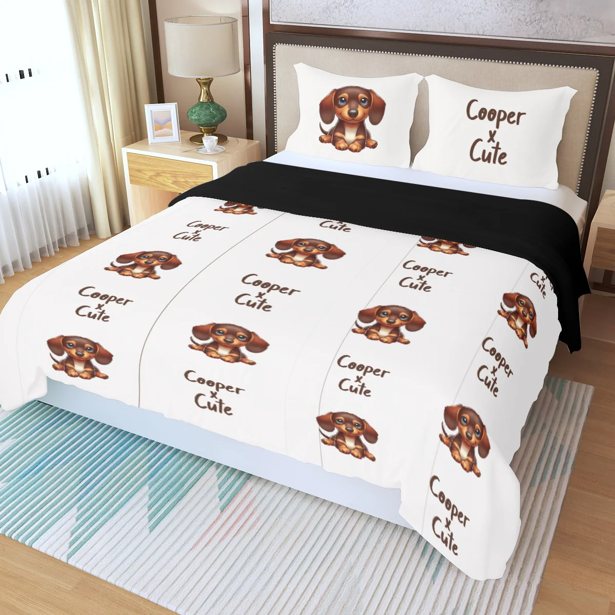 Custom Bedding Set with Dachshund's Name - Bedding Set - Image 7