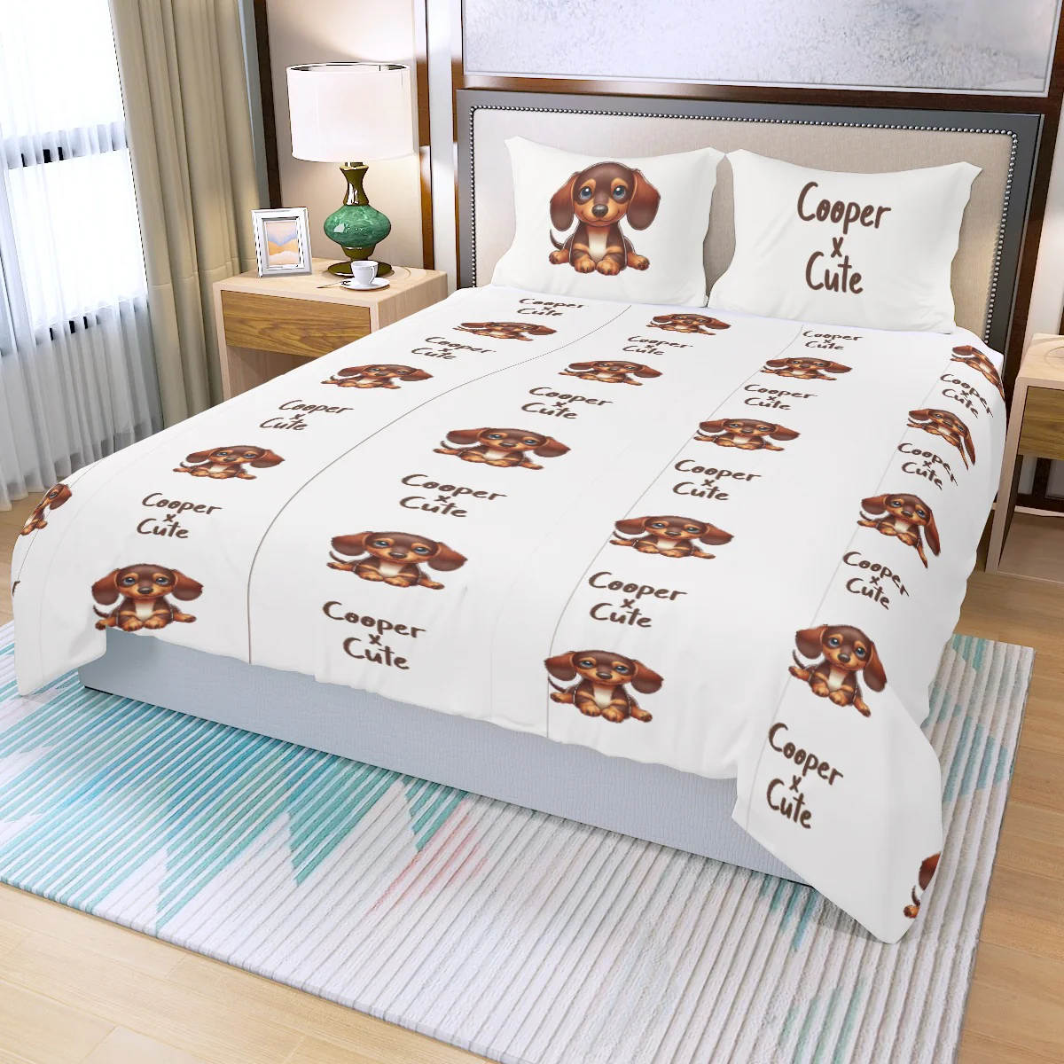 Custom Bedding Set with Dachshund's Name - Bedding Set - Image 8