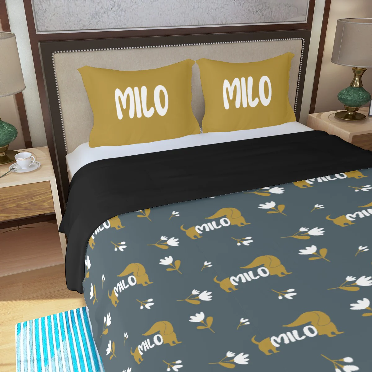 Custom Bedding Set with Dachshund's Name - Bedding Set - Image 6