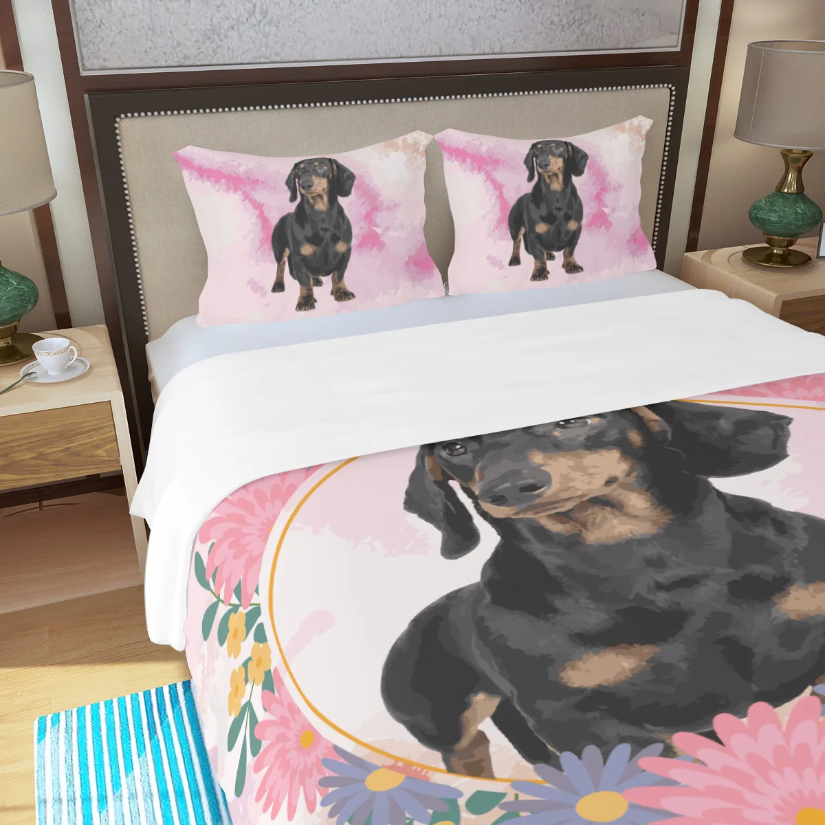 Custom Bedding Set with Dachshund's Picture - Bedding Set - Image 3
