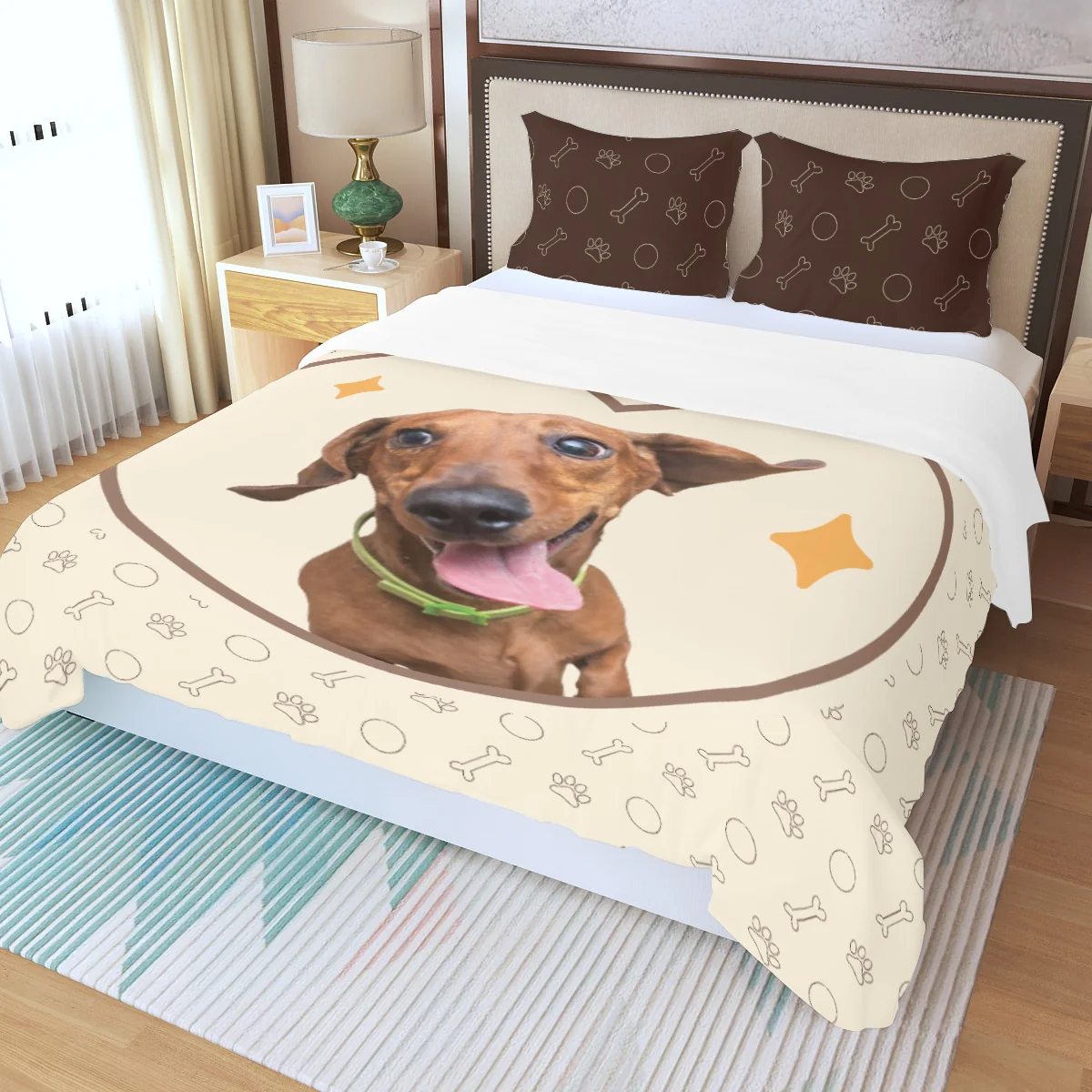 Custom Bedding Set with Dachshund's Picture - Bedding Set - Image 4