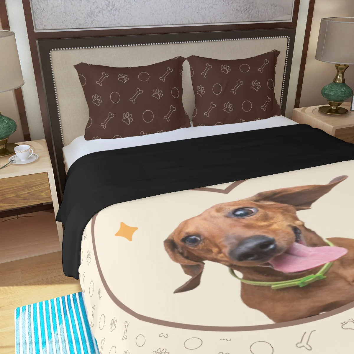 Custom Bedding Set with Dachshund's Picture - Bedding Set - Image 6