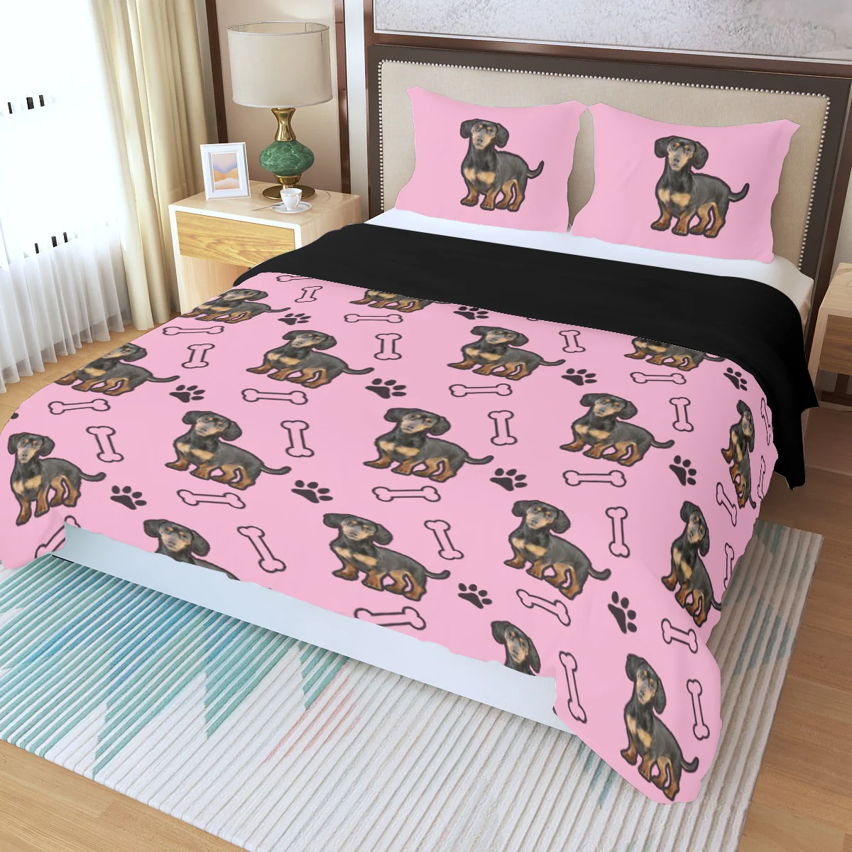 Custom Bedding Set with Dachshund's Picture - Bedding Set - Image 7