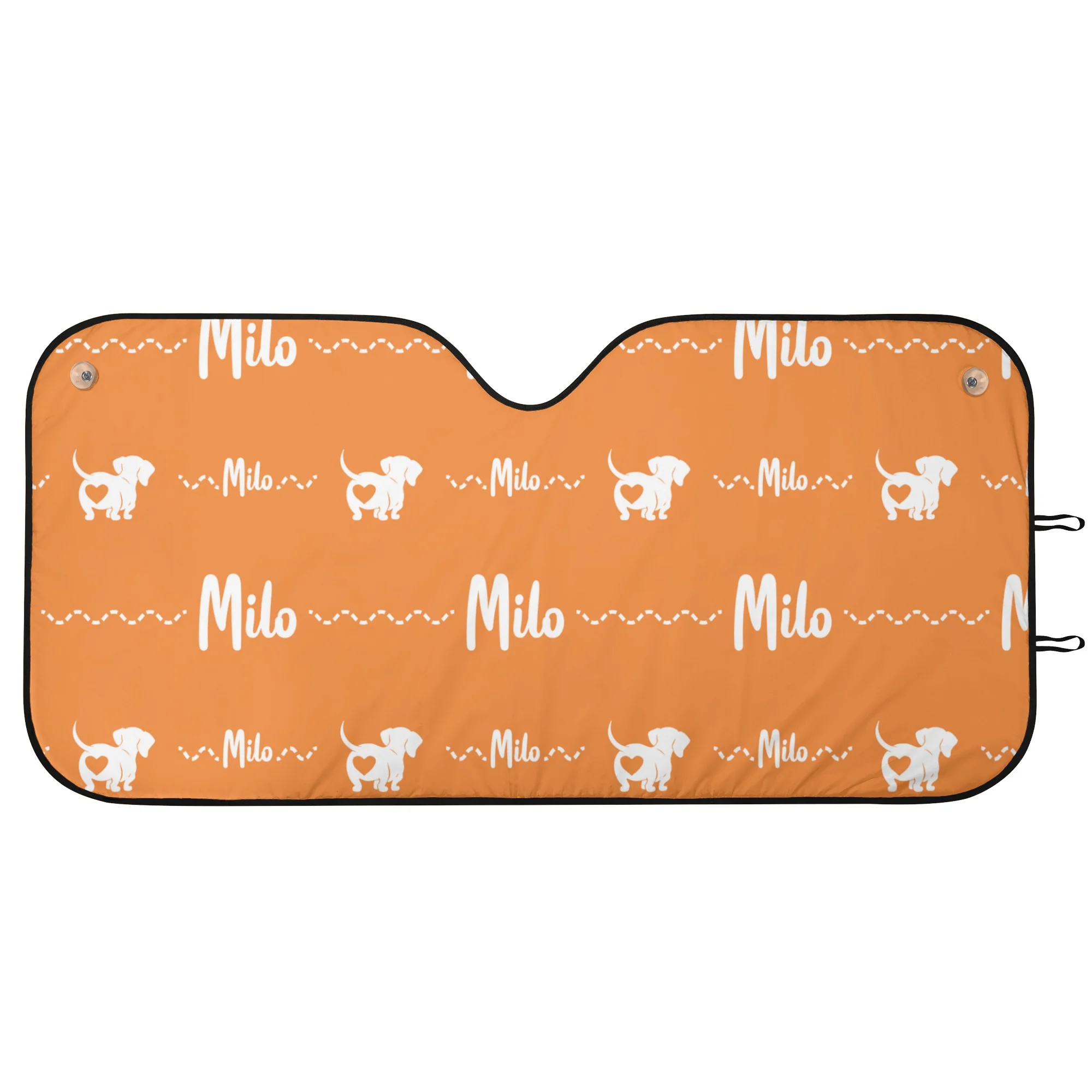 Custom Car Auto Sun Shade with dachshunds Name - Car Auto Sun Shade - Image 2