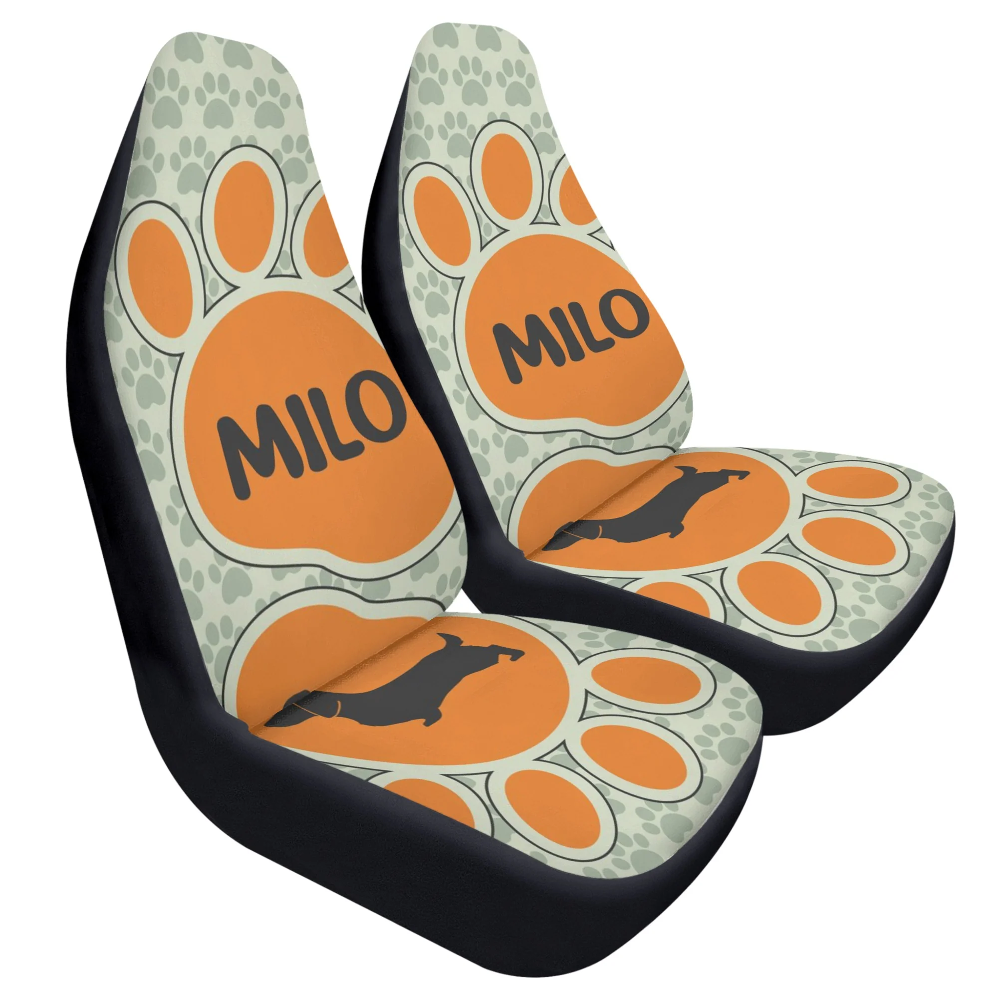 Custom Car Seat Cover with Dachshunds Name - Car Seat Cover (2 pcs) - Image 2