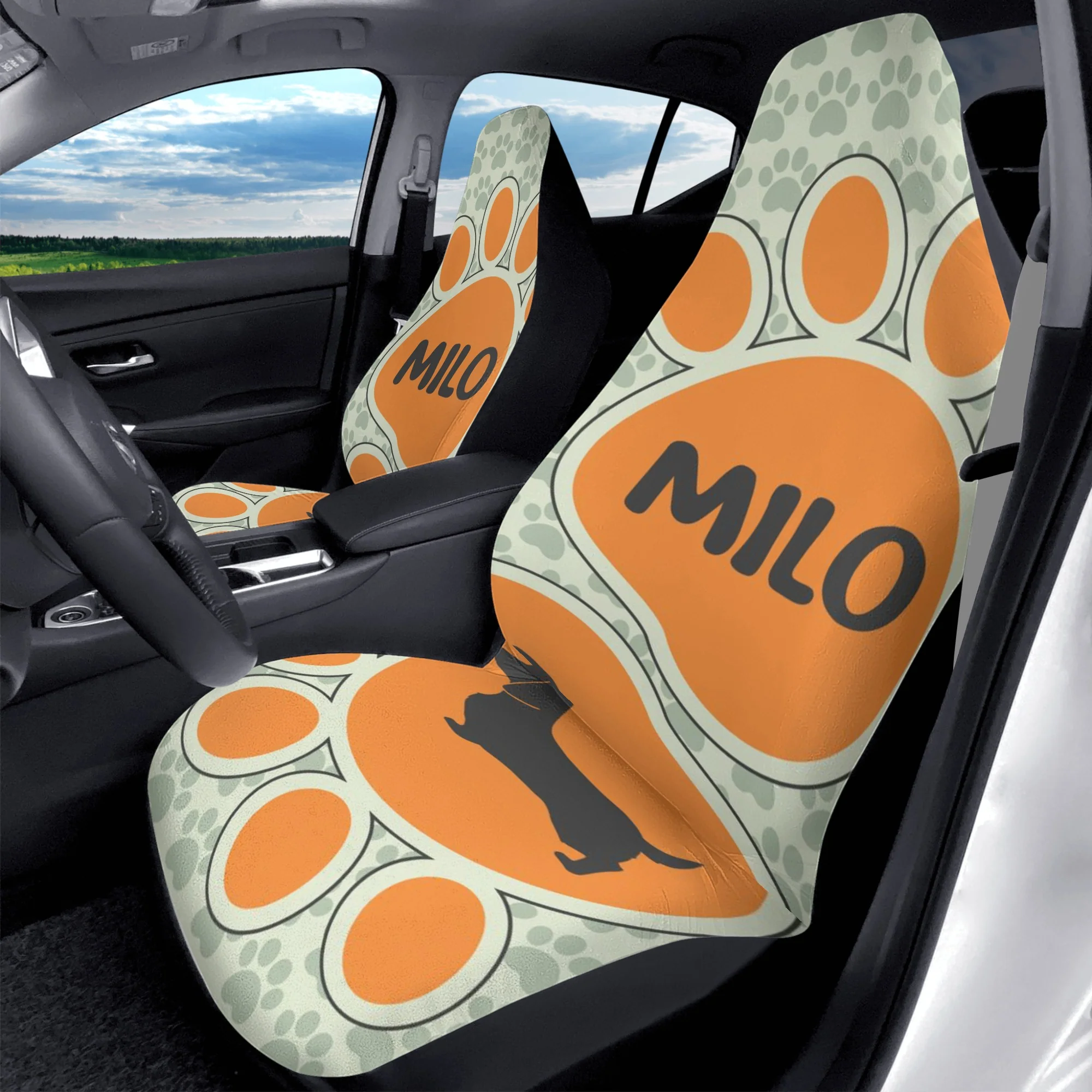 Custom Car Seat Cover with Dachshunds Name - Car Seat Cover (2 pcs) - Image 5