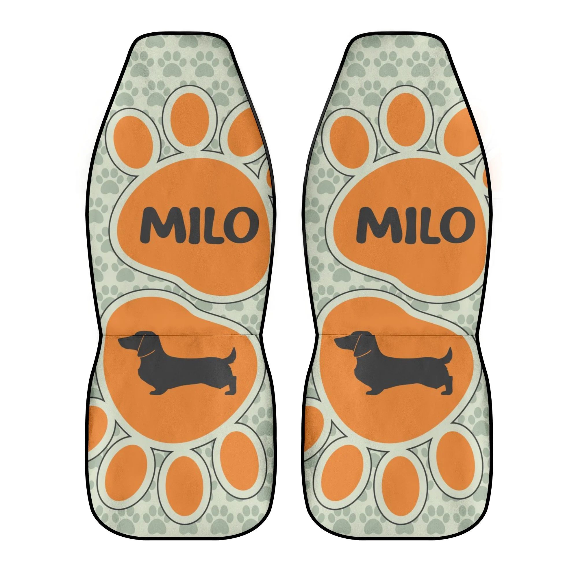 Custom Car Seat Cover with Dachshunds Name - Car Seat Cover (2 pcs) - Image 6