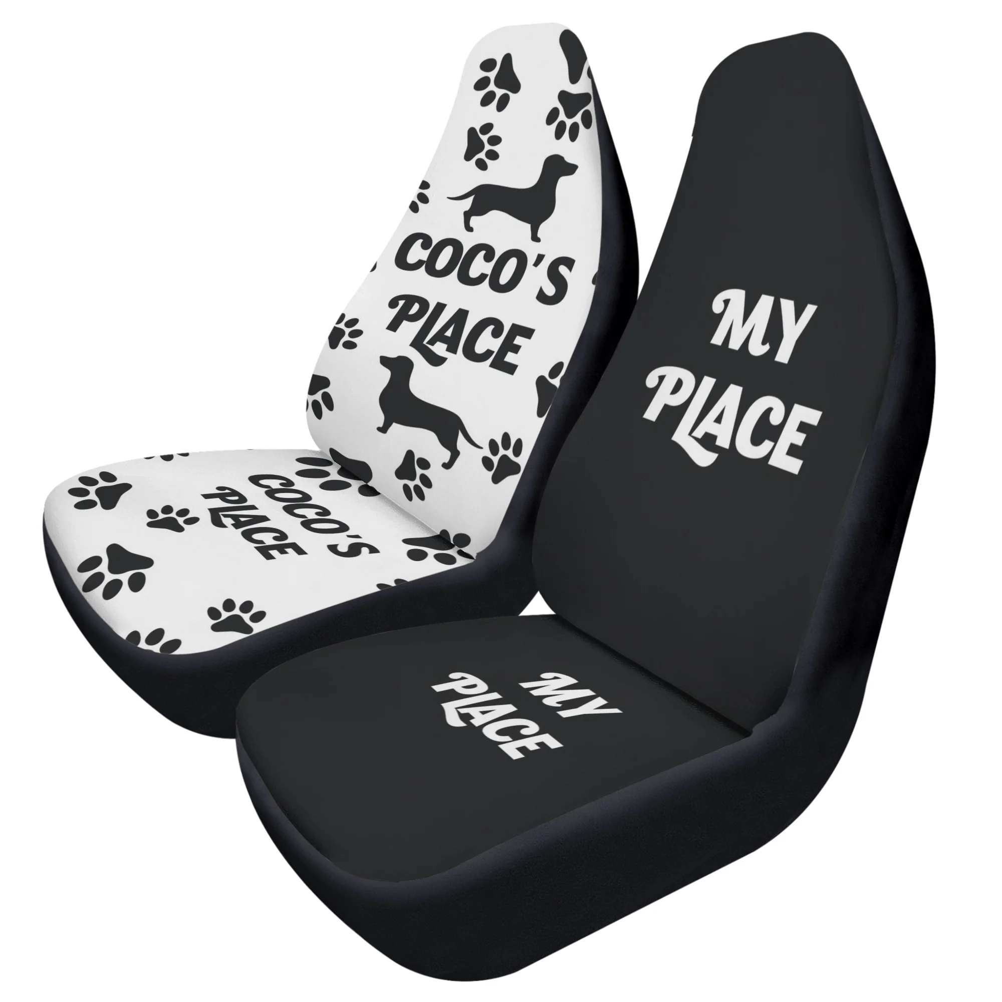 Custom Car Seat Cover with Dachshunds Name - Car Seat Cover (2 pcs) - Image 3