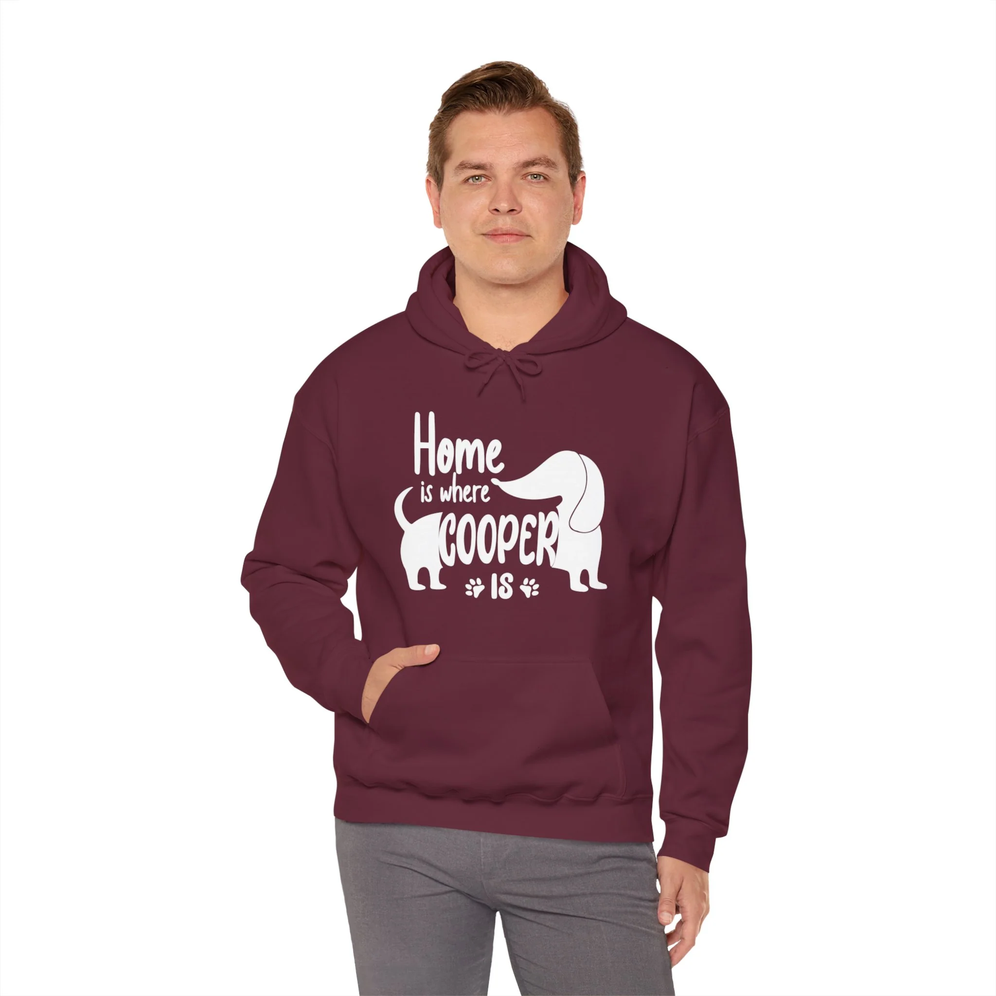 Custom Hoodie with dachshund Name  - Unisex Hoodie - Image 2