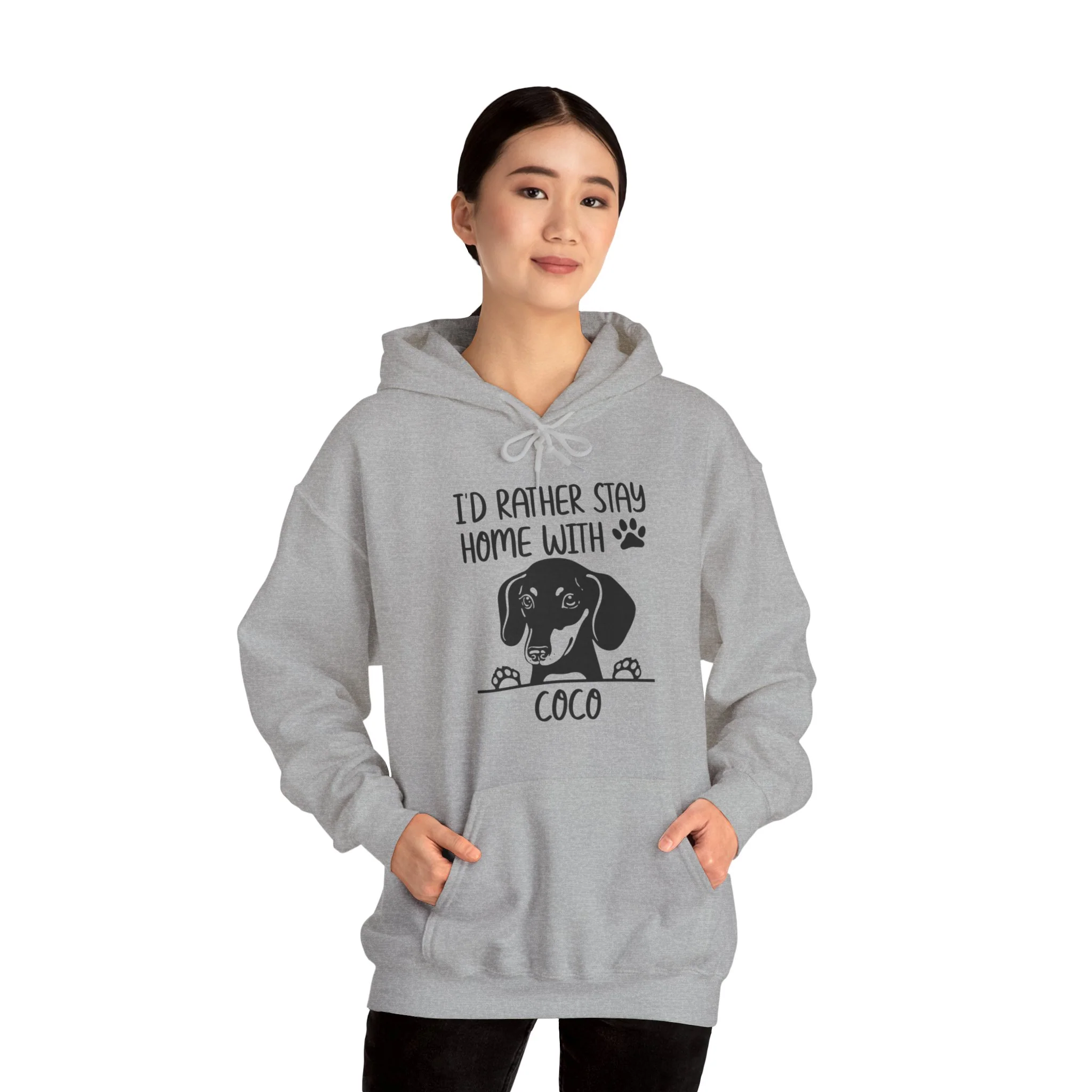 Custom Hoodie with dachshund Name - Unisex Hoodie - Image 3