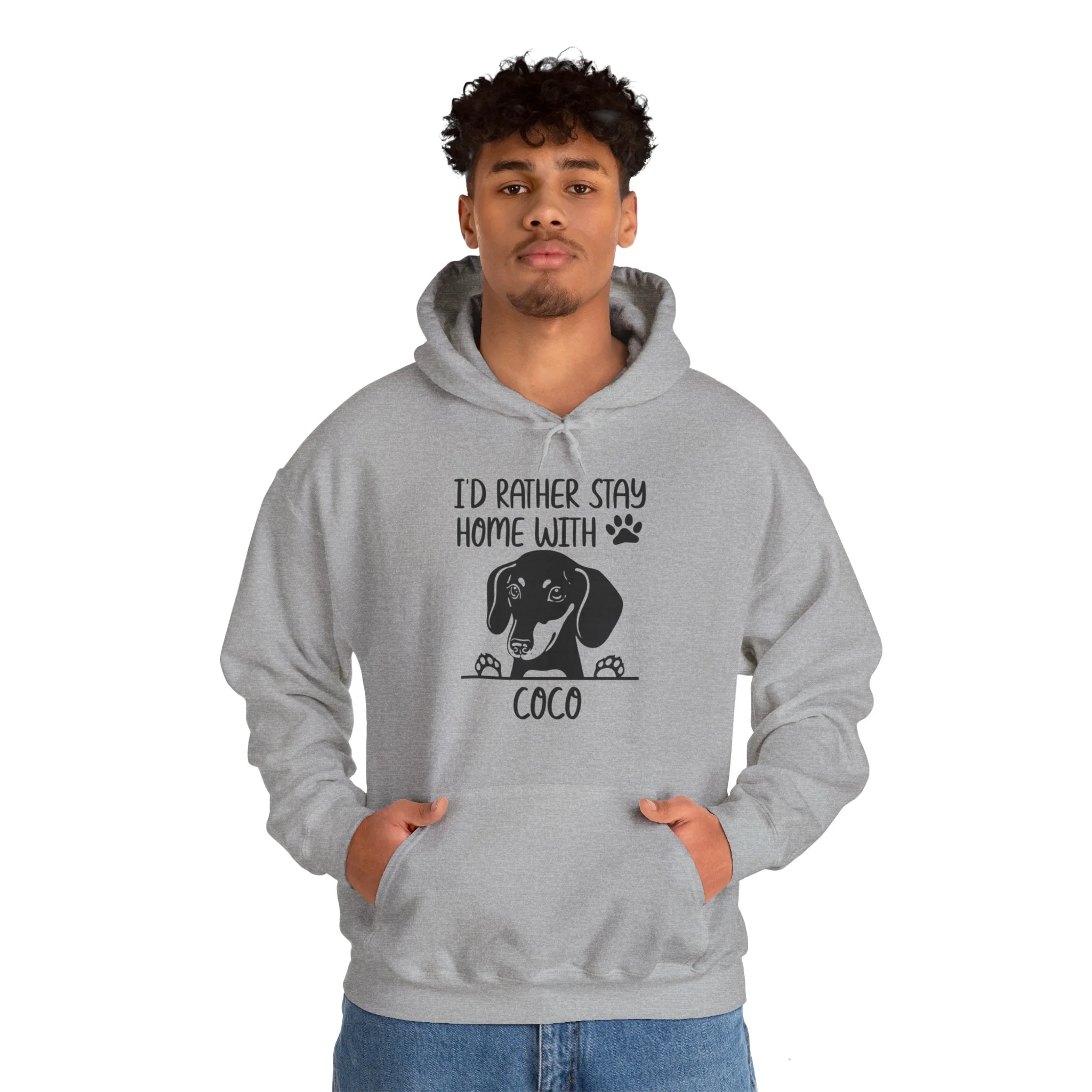 Custom Hoodie with dachshund Name - Unisex Hoodie - Image 6