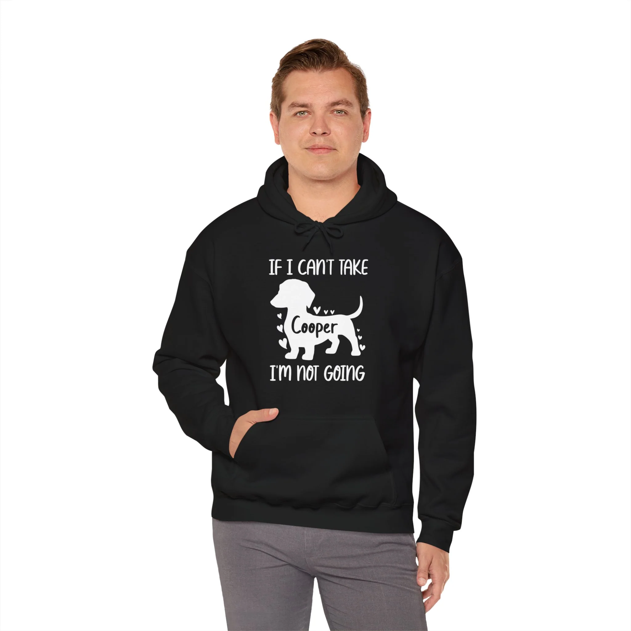 Custom Hoodie with dachshund Name - Unisex Hoodie - Image 2