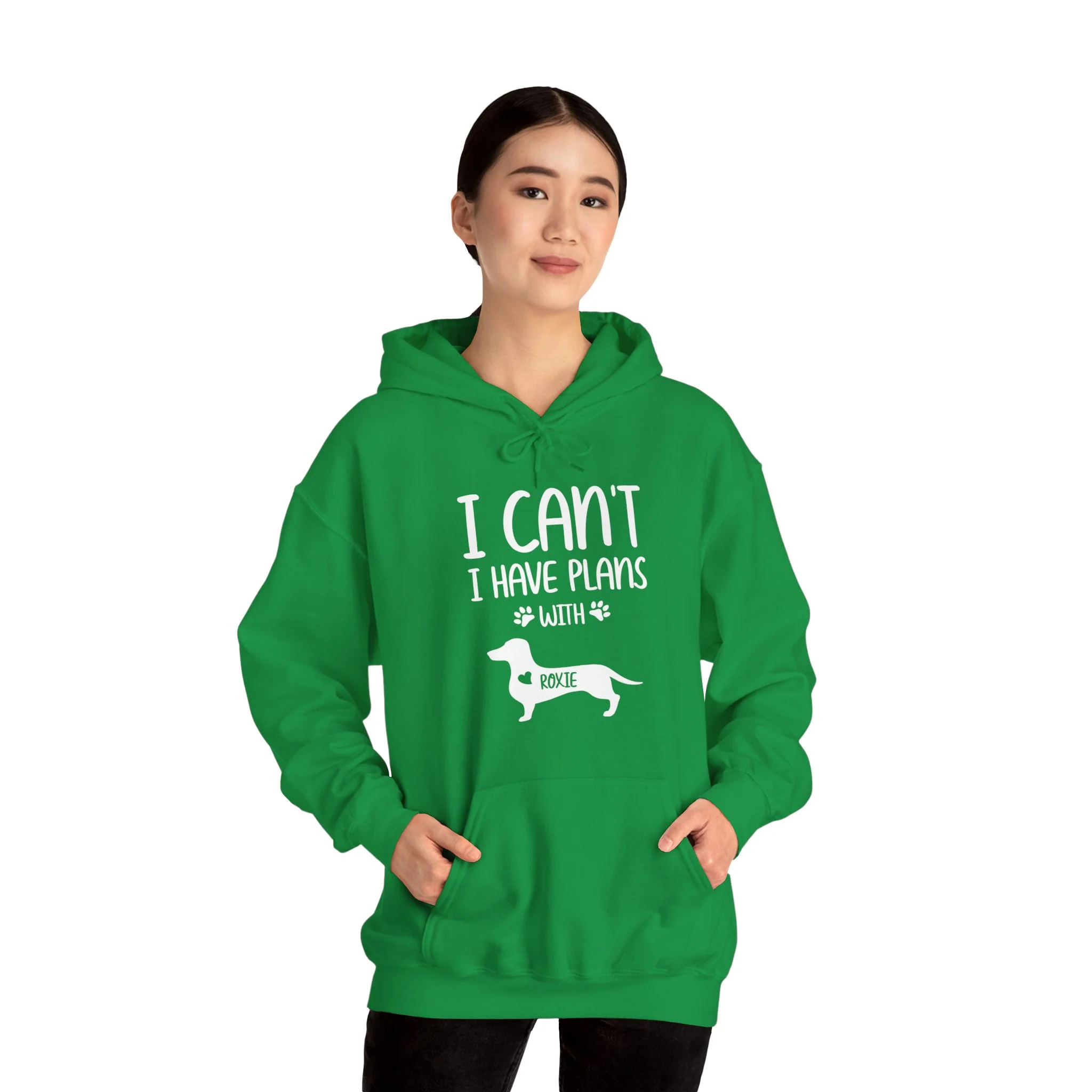 Custom Hoodie with dachshund Name - Unisex Hoodie - Image 2