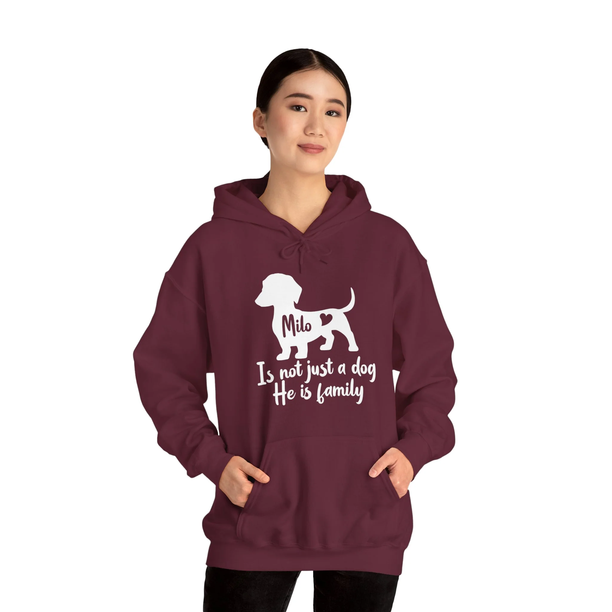 Custom Hoodie with dachshund Name - Unisex Hoodie - Image 3