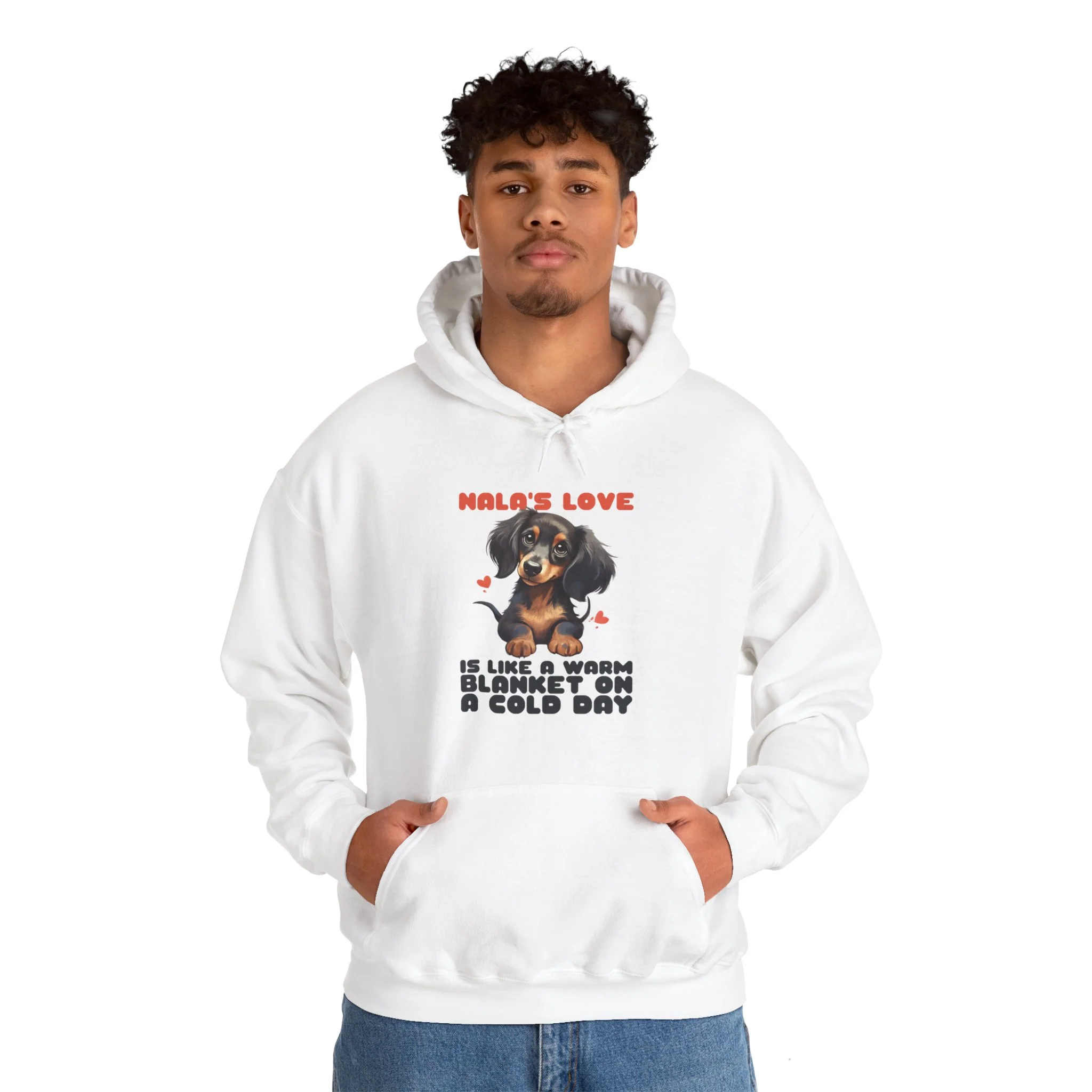 Custom Hoodie with dachshund Name - Unisex Hoodie - Image 2
