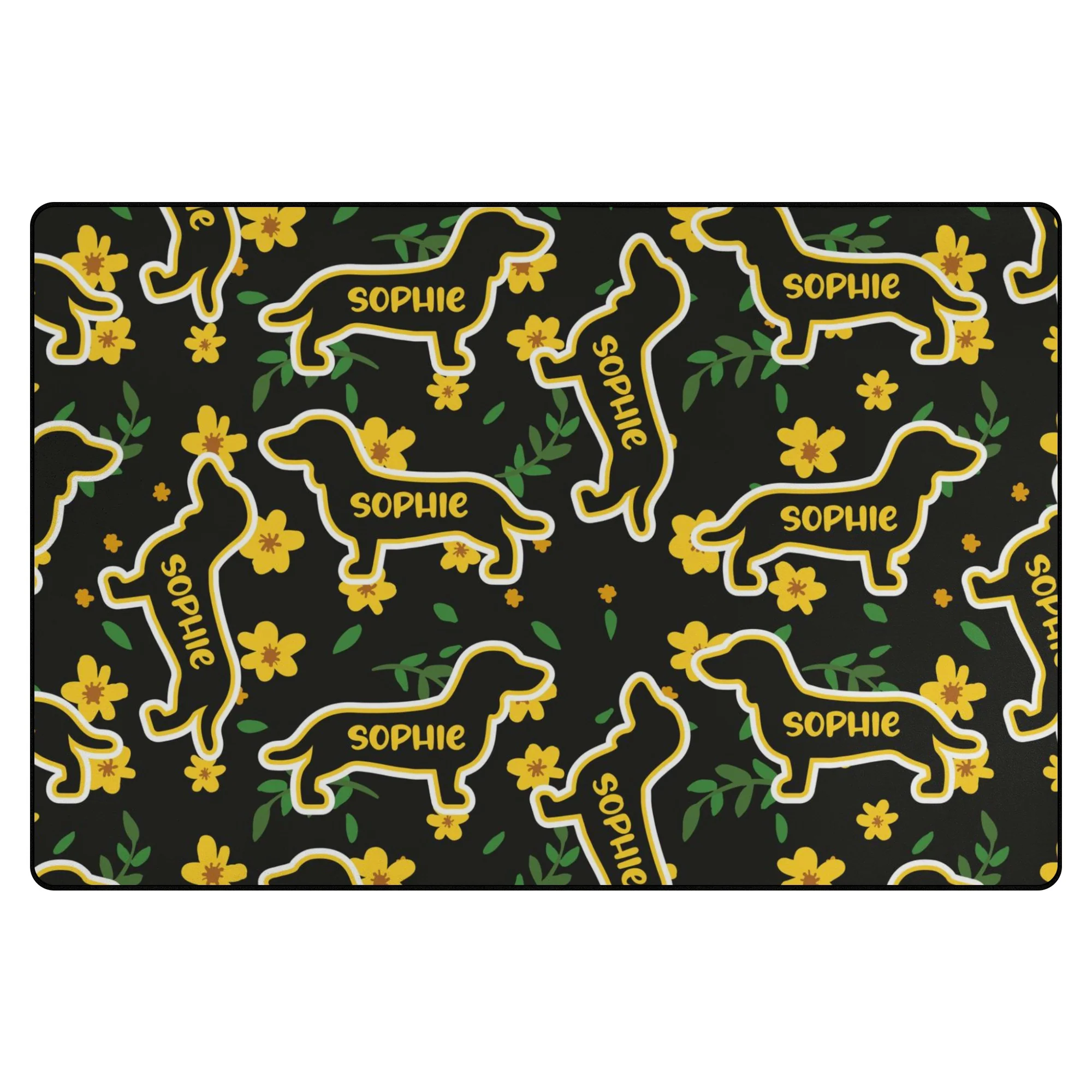 Custom Living Room Carpet Rug with dachshund Name - Living Room Carpet Rug - Image 3