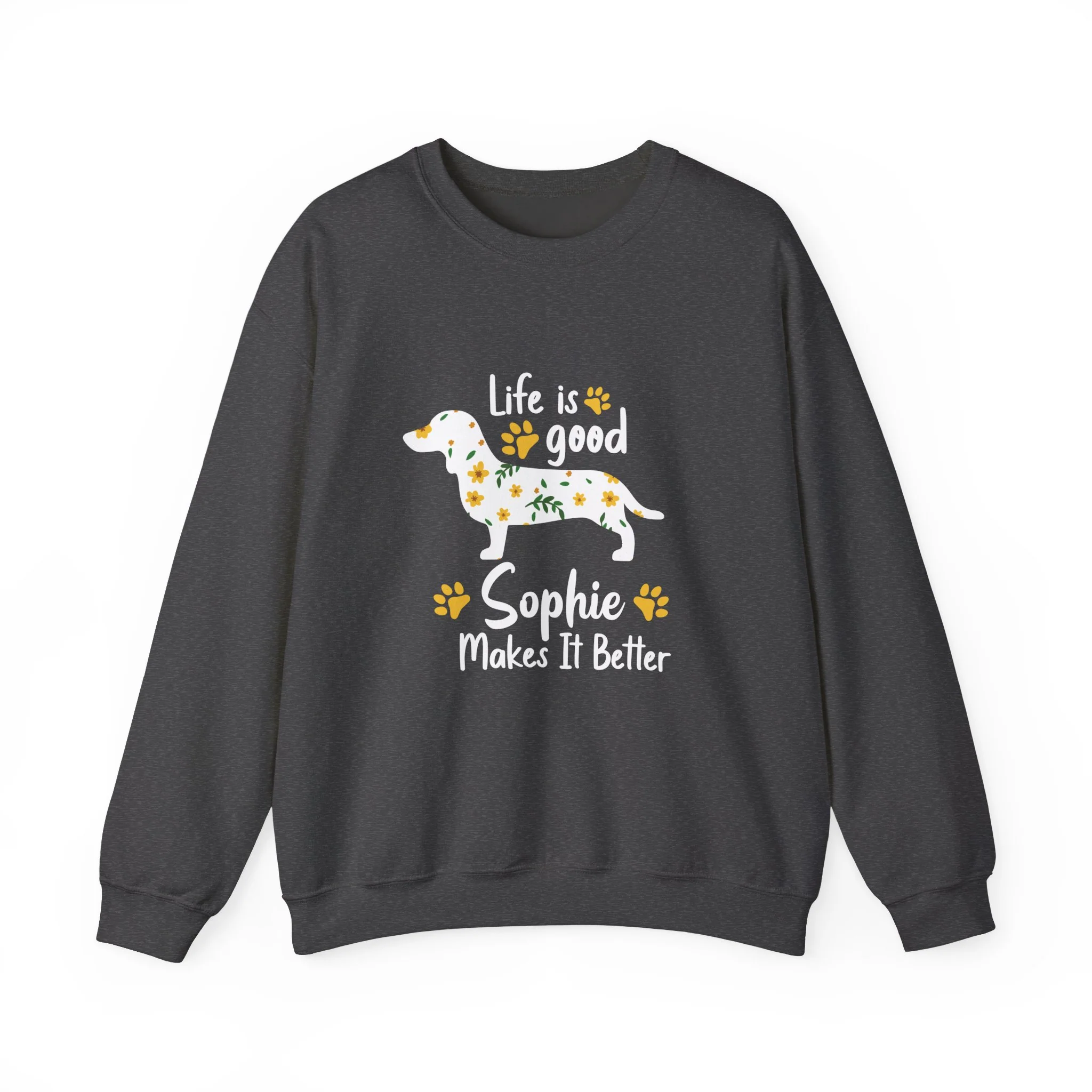 Custom Sweatshirt with dachshund Name - Unisex Sweatshirt - Image 3