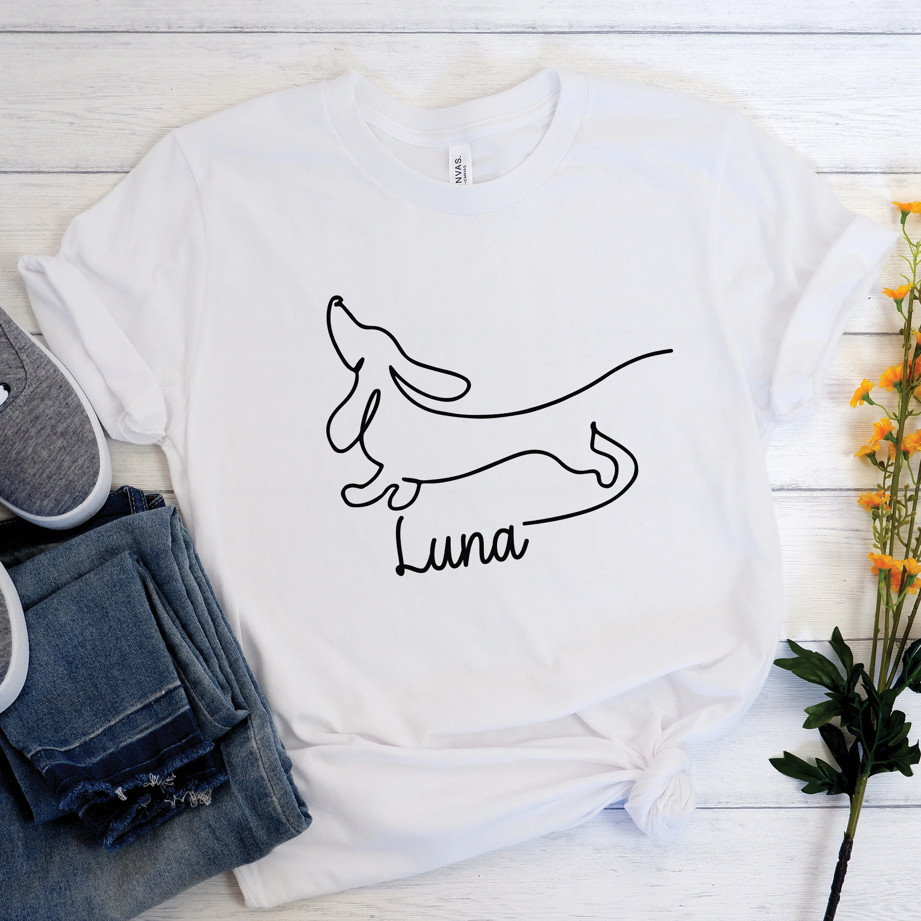 Custom T-shirt with dachshund Name - Image 2