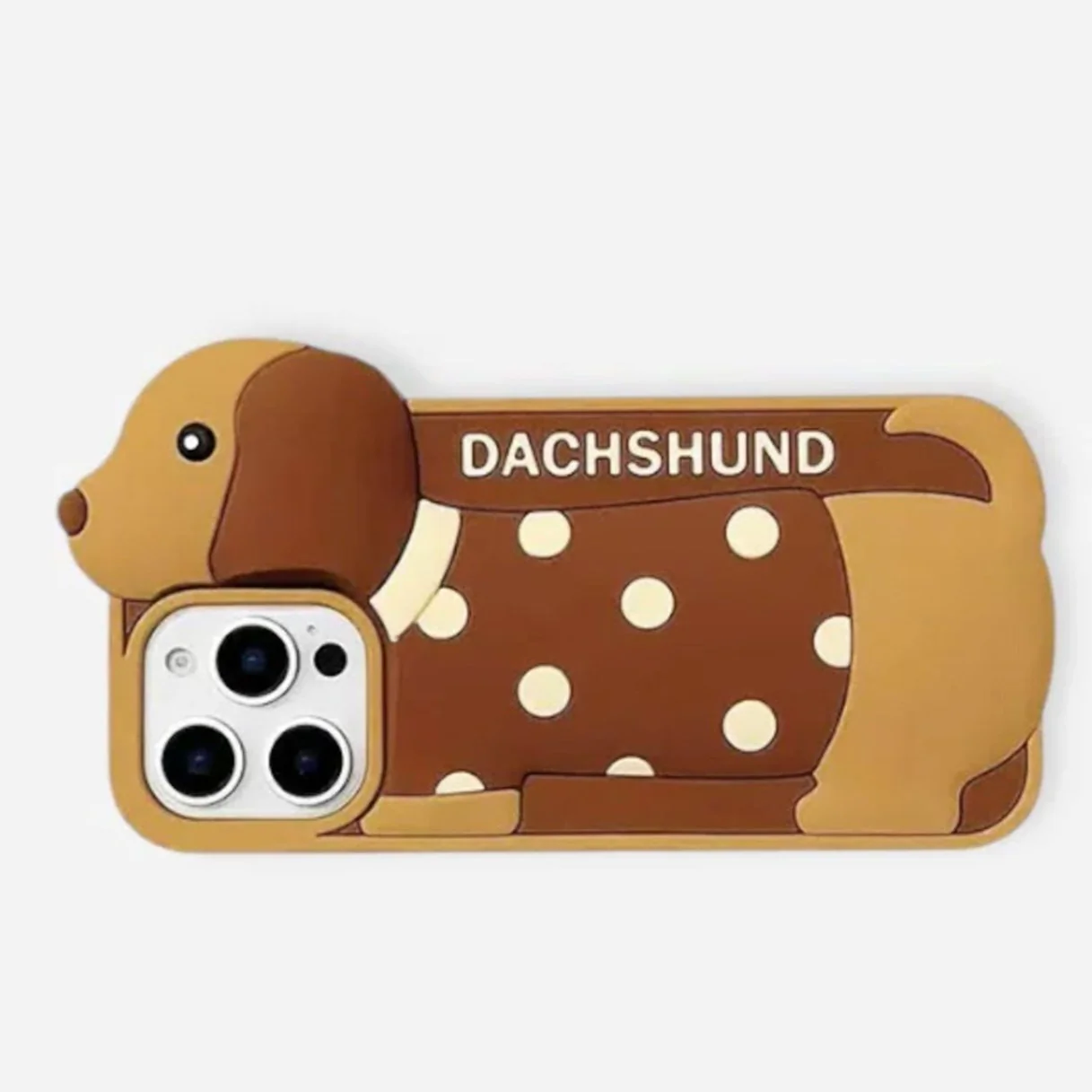 Cute Dachshund-Themed iPhone Case - Unique Polka Dot Camera Design Cover - Image 13