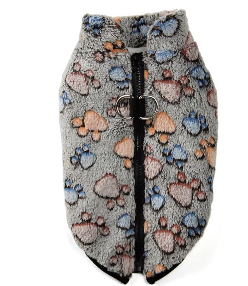 Dachshund Winter Jacket – Cozy Fleece Sweater with Paw Print Designed - Image 9