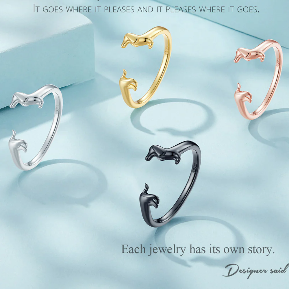 DashHug Dachshund Adjustable Ring - Image 2