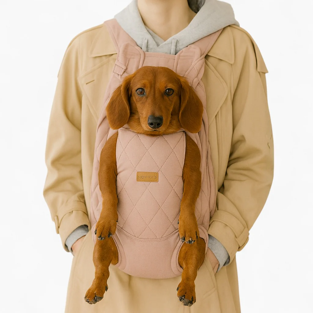 QuiltEase Dachshund Backpack Carrier – Hands-Free Cozy Secure Travel Bag - Image 2