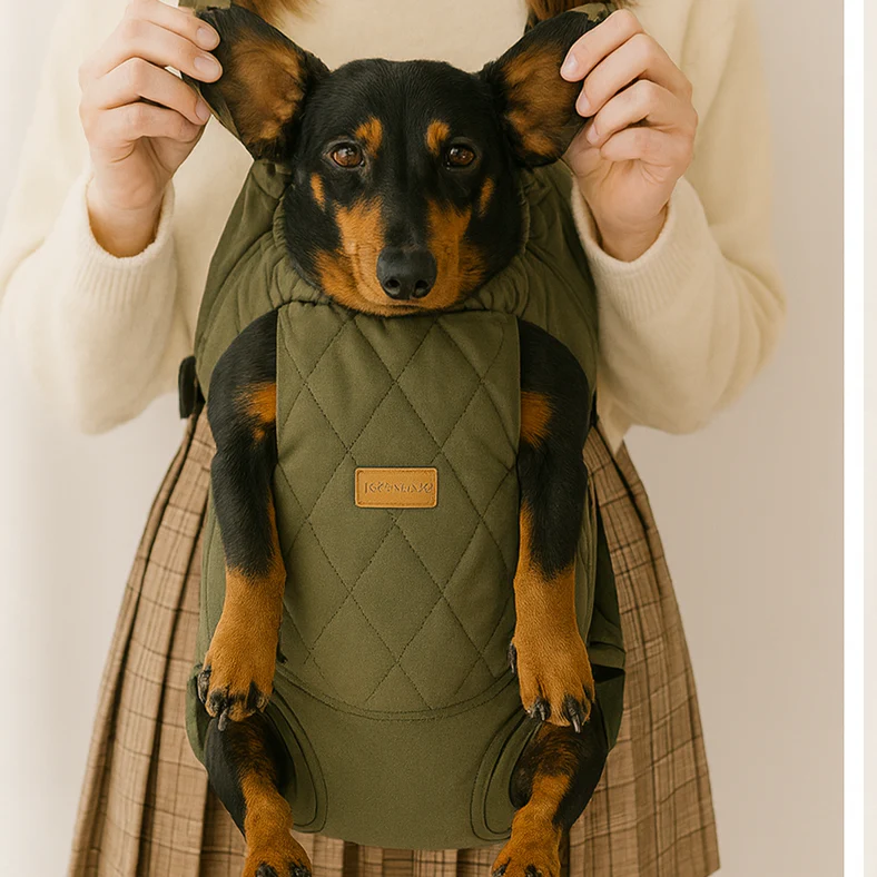 QuiltEase Dachshund Backpack Carrier – Hands-Free Cozy Secure Travel Bag - Image 9