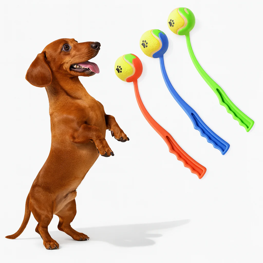 FetchPup Dachshund Ball Launcher – Throwing Stick Dog Toy