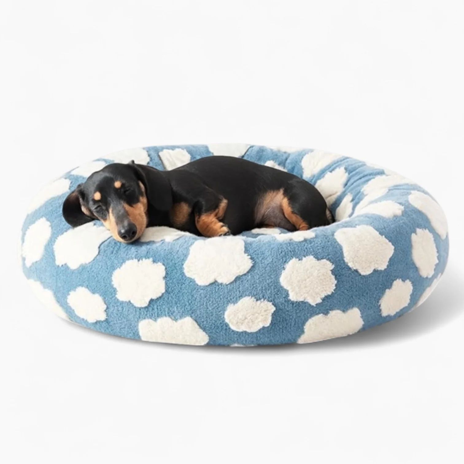 SnoutCircle Dachshund Bed – Plush Round Nest for Ultimate Comfort