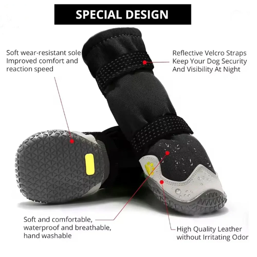 PawShield Dachshund Waterproof Boots – Breathable Non-Slip Dog Shoes - Image 3