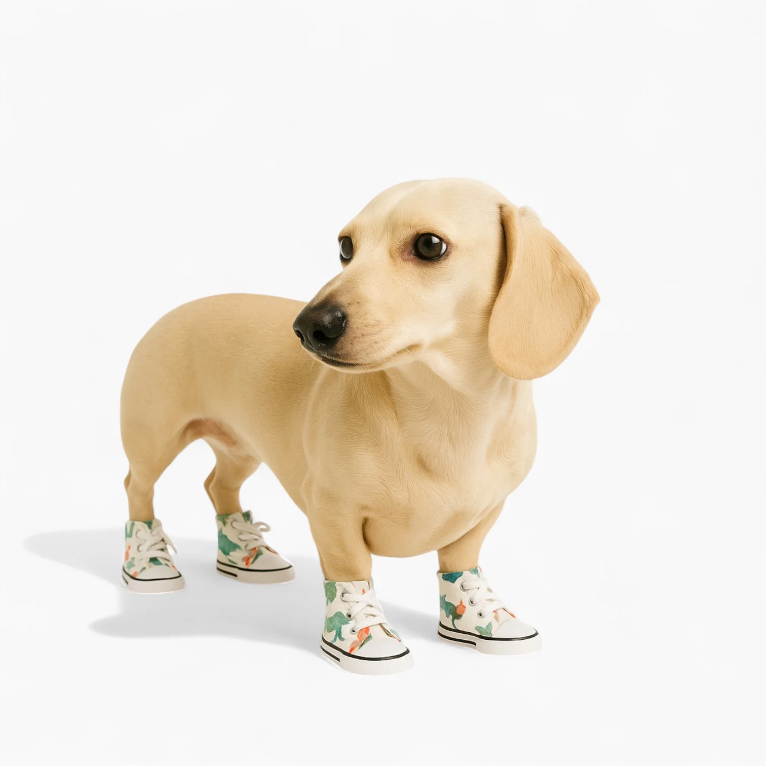 PawVibe Dachshund Canvas Sneakers – Wear-Resistant Dog Denim Shoes