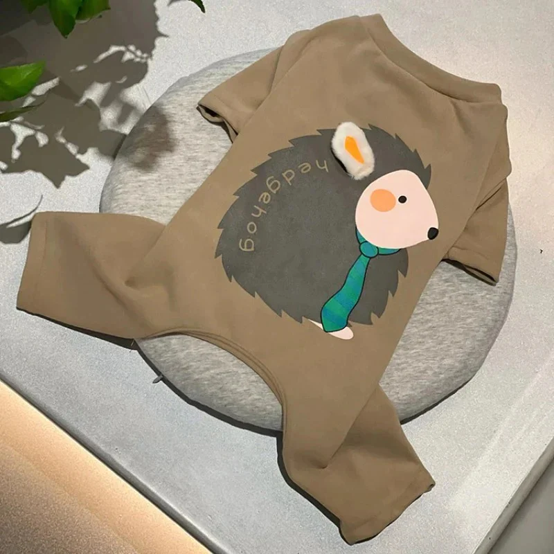 VelviHog Dachshund Cartoon Jumpsuit – Warm Winter Velvet Dog Pajamas - Image 7