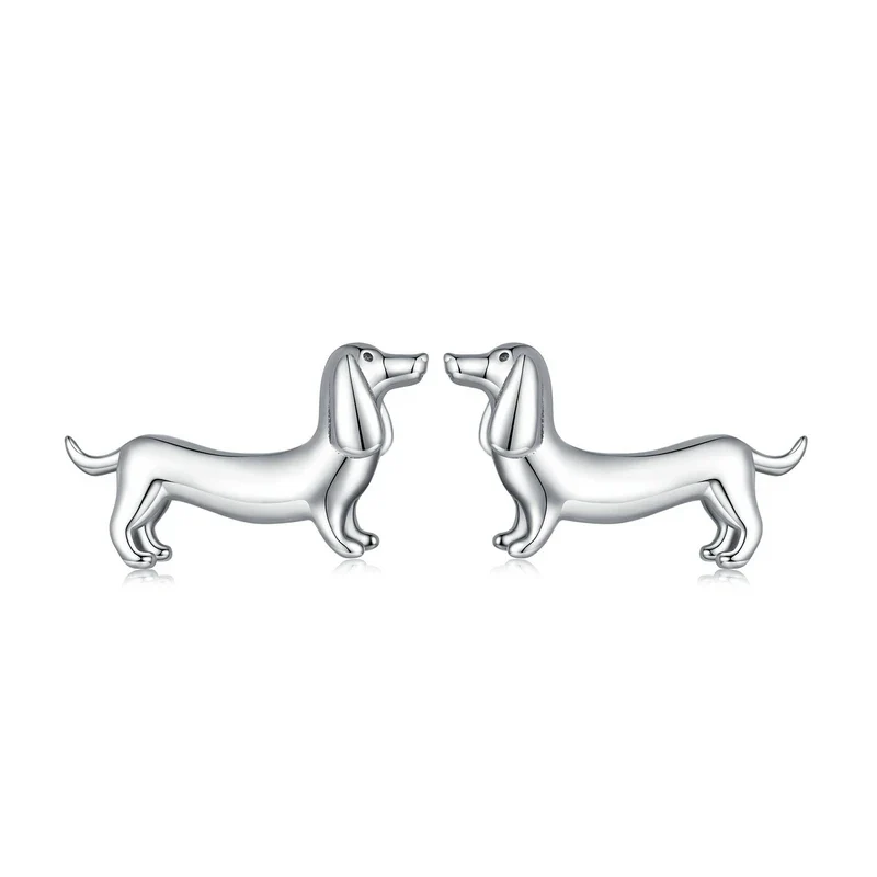 SilverDoxie Dachshund Delight Sterling Silver Dog Earrings