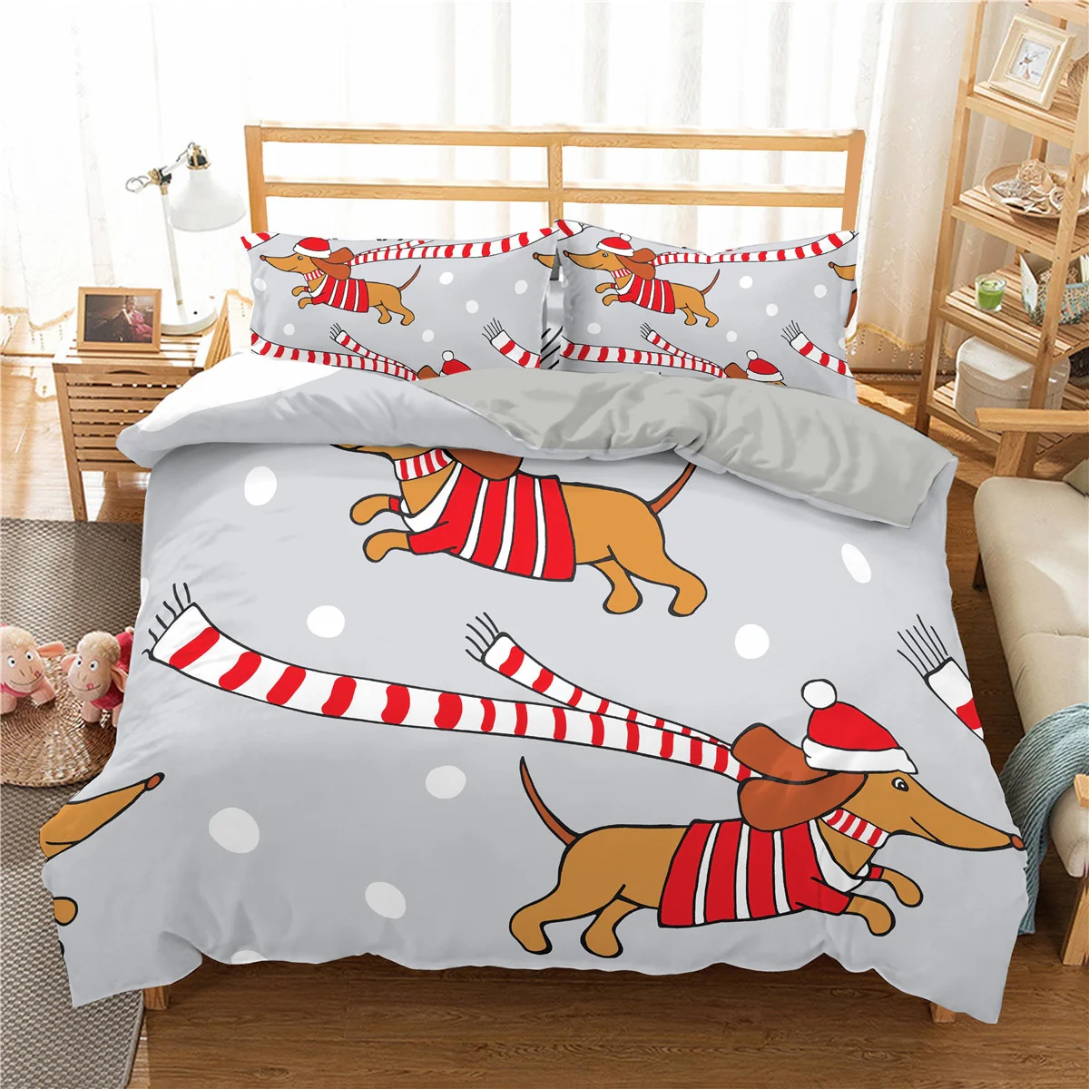 Dachshund Duvet Cover Stylish Bedding Set - Image 7