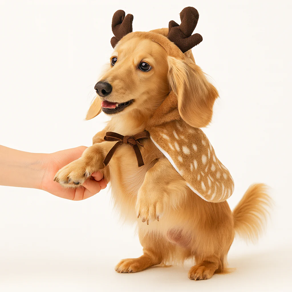 ReinPup Dachshund Elk Cape – Warm Festive Christmas Dog Clothe - Image 2
