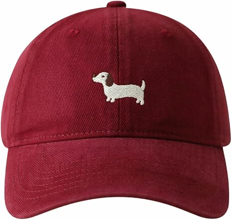 Cartoon Dachshund Embroidery Baseball Cap – Cotton Unisex Hat - Image 12