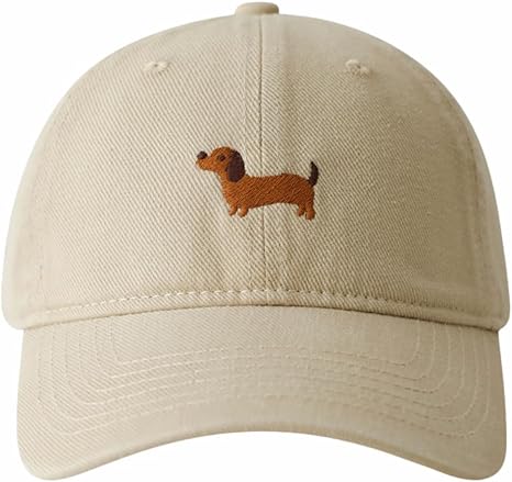 Cartoon Dachshund Embroidery Baseball Cap – Cotton Unisex Hat - Image 4