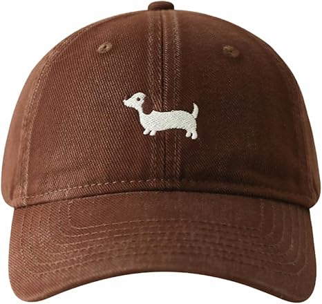 Cartoon Dachshund Embroidery Baseball Cap – Cotton Unisex Hat - Image 6