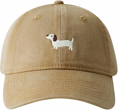 Cartoon Dachshund Embroidery Baseball Cap – Cotton Unisex Hat - Image 7